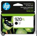 HP 920XL High-Yield Black Ink Cartridge (Model CD975AN#140)
