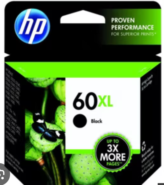 HP 60XL Black High-Yield Ink Cartridge (CC641WN)