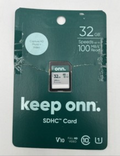 Onn 32GB Class 10 SDHC flash memory card with read speeds up to 100 MB/s