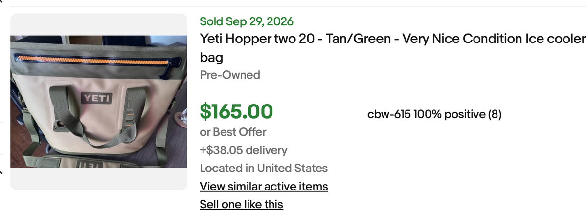 Yeti Hopper Two soft-sided cooler tan/Green