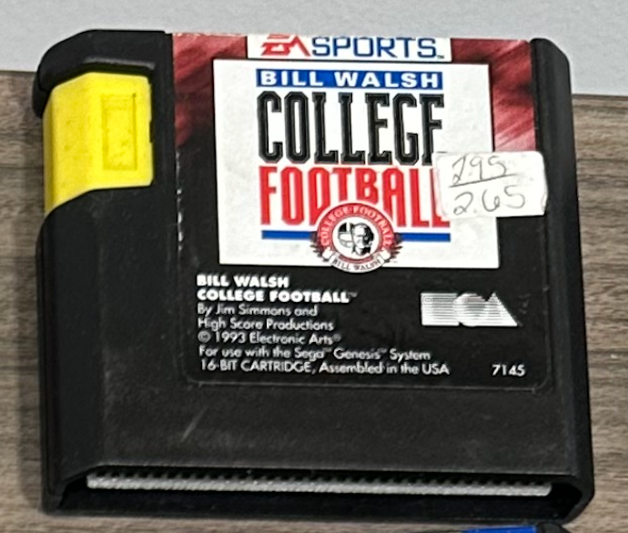 Bill Walsh College Football- Sega Genesis