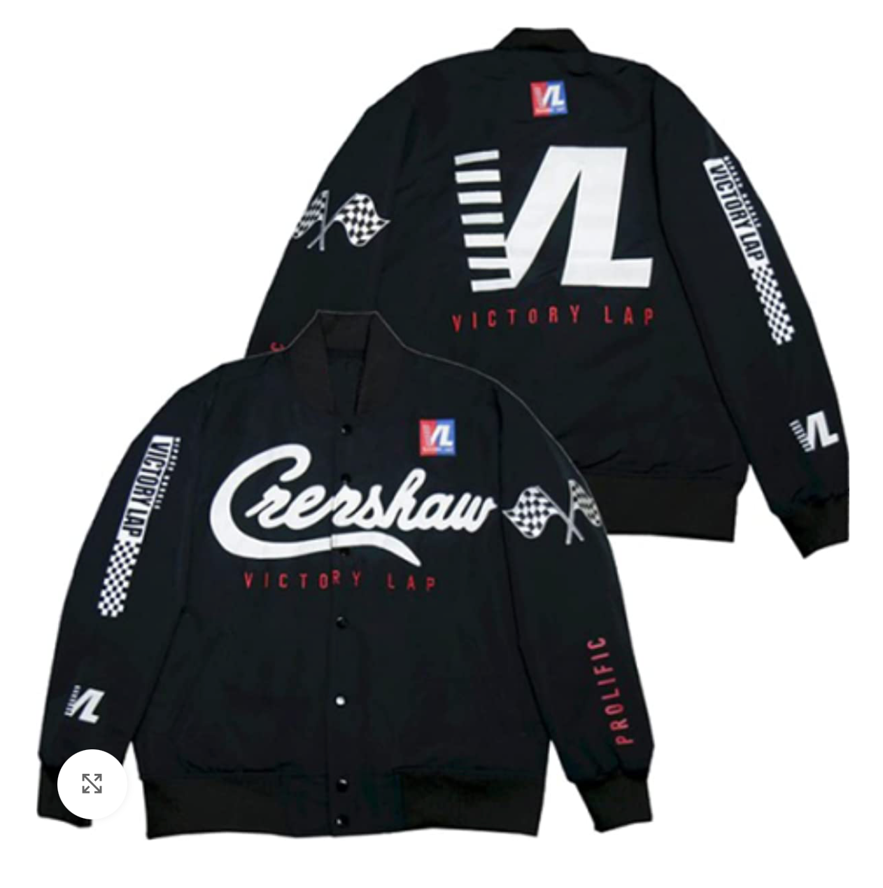Headgear Classic Black Crenshaw Victory Lap Jacket Sz M