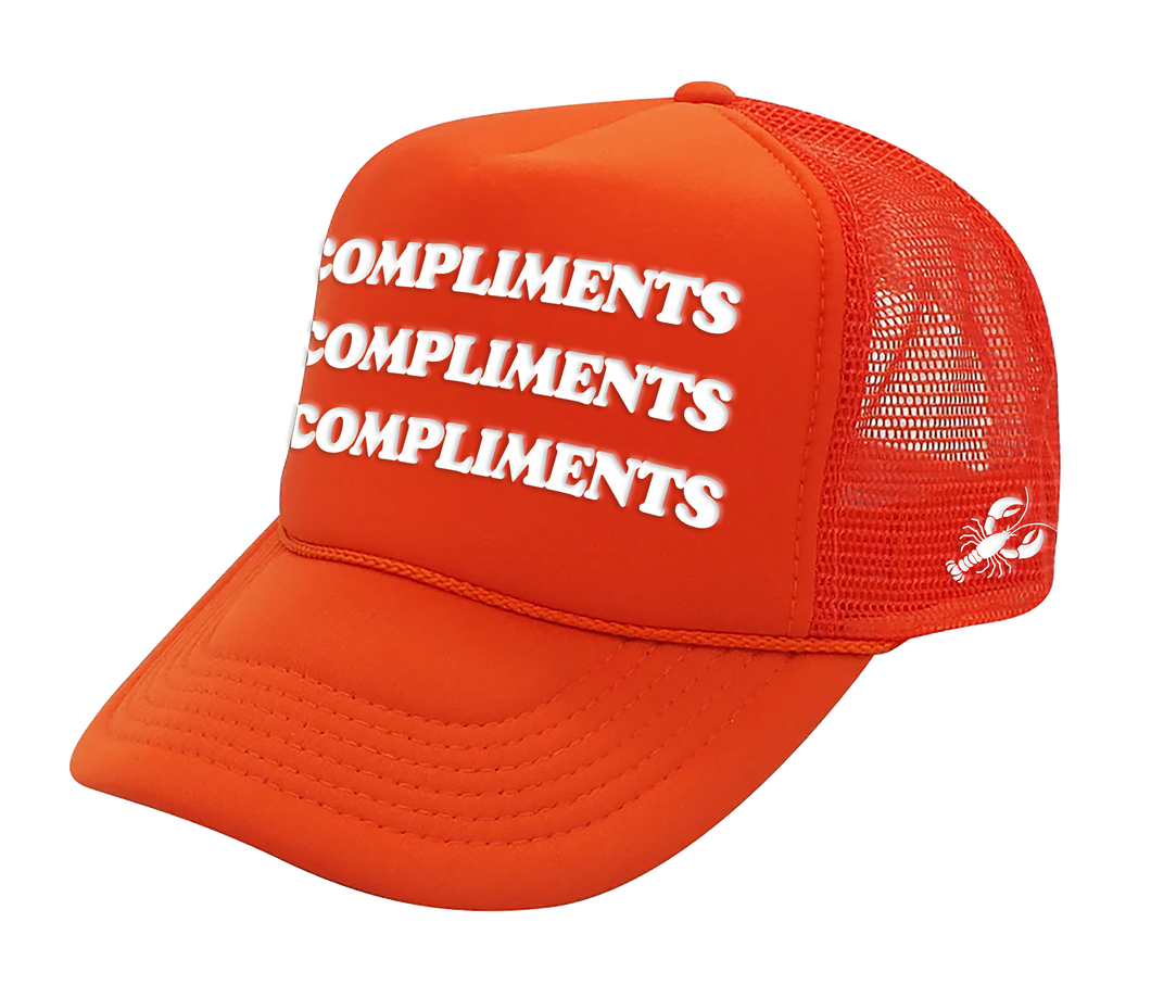 Compliments Orange 🦞 Trucker