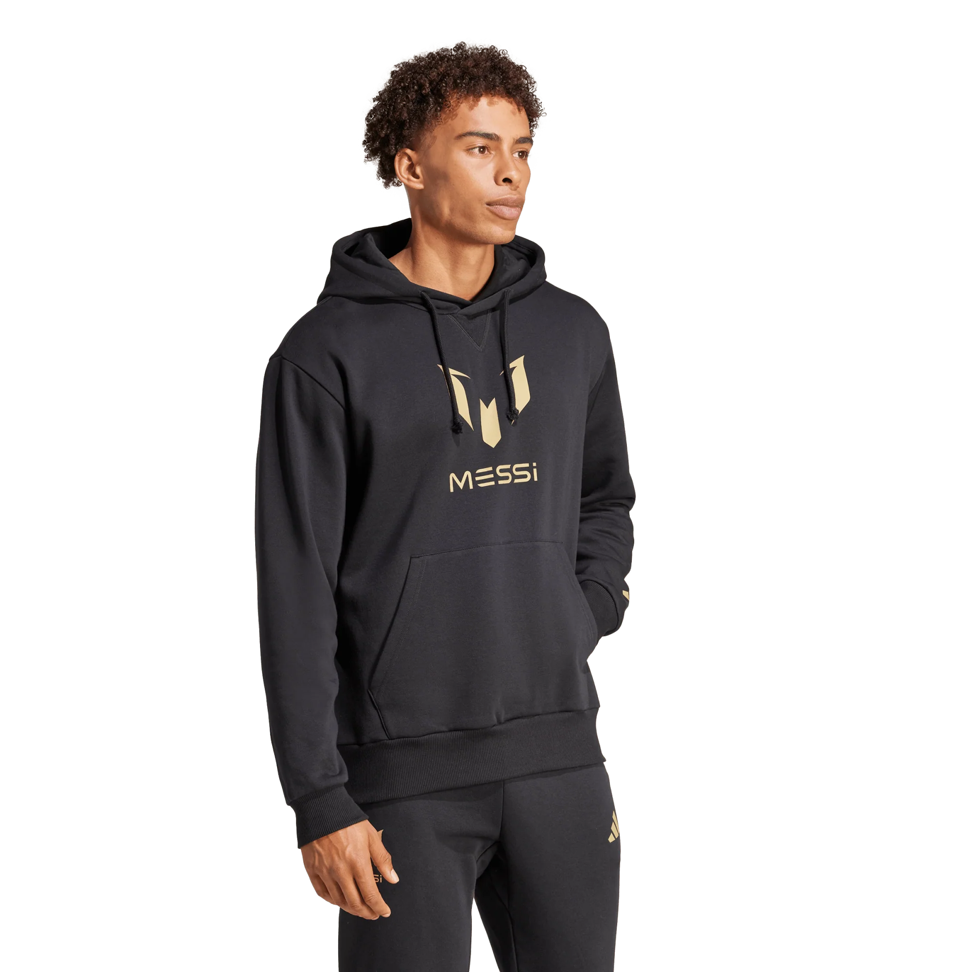 Adidas Mens Messi Pullover hoodie Black