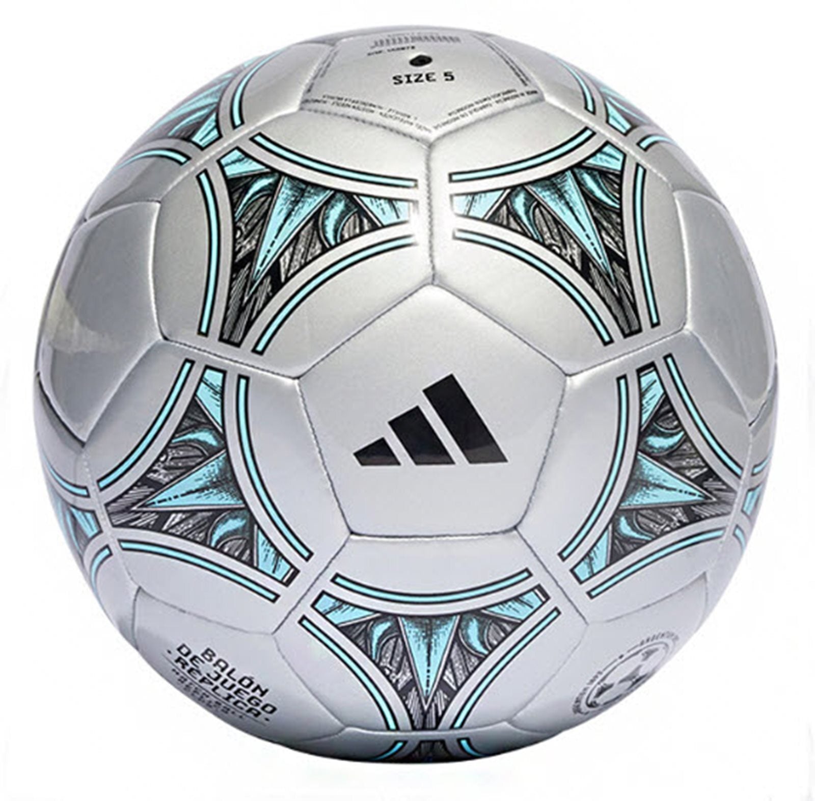 Adidas Unisex MESSI Club Soccer Ball Silver Blue Football SZ5 Match Balls IA0972