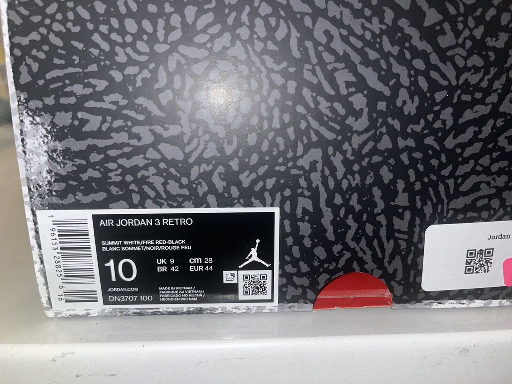 Jordan 3 Retro White Cement Reimagined Sz 10