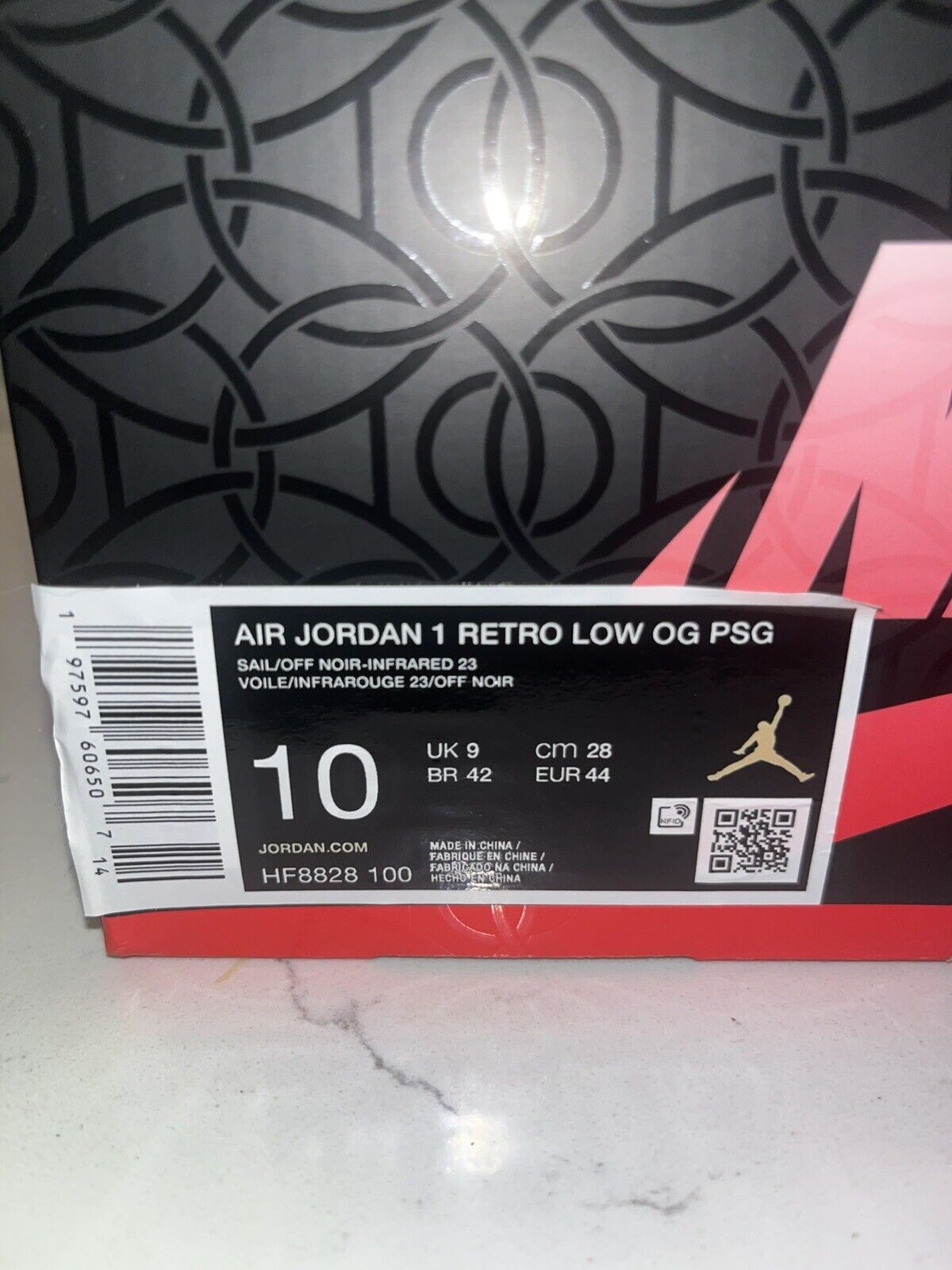 Jordan 1 Retro Low OG PSG Paris Saint-Germain Sz 10