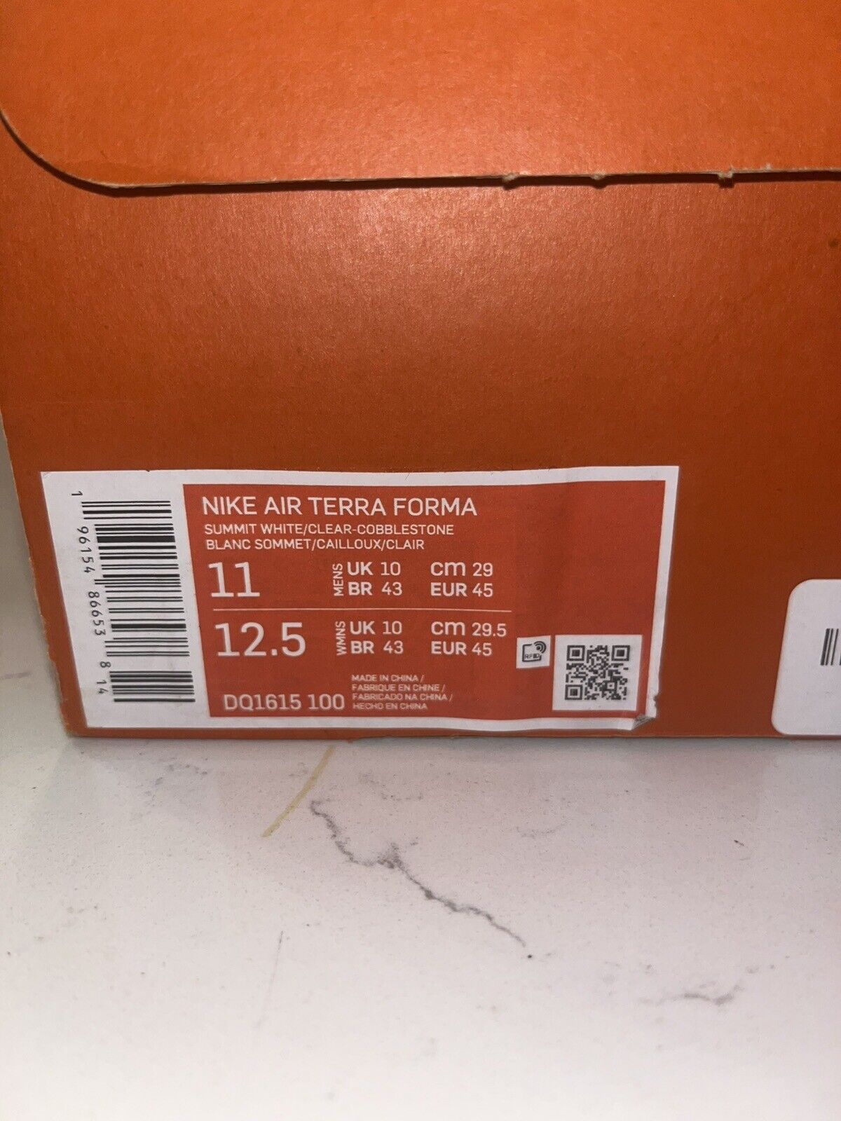 Nike x Off-White x Air Terra Forma 'White' Sz 11