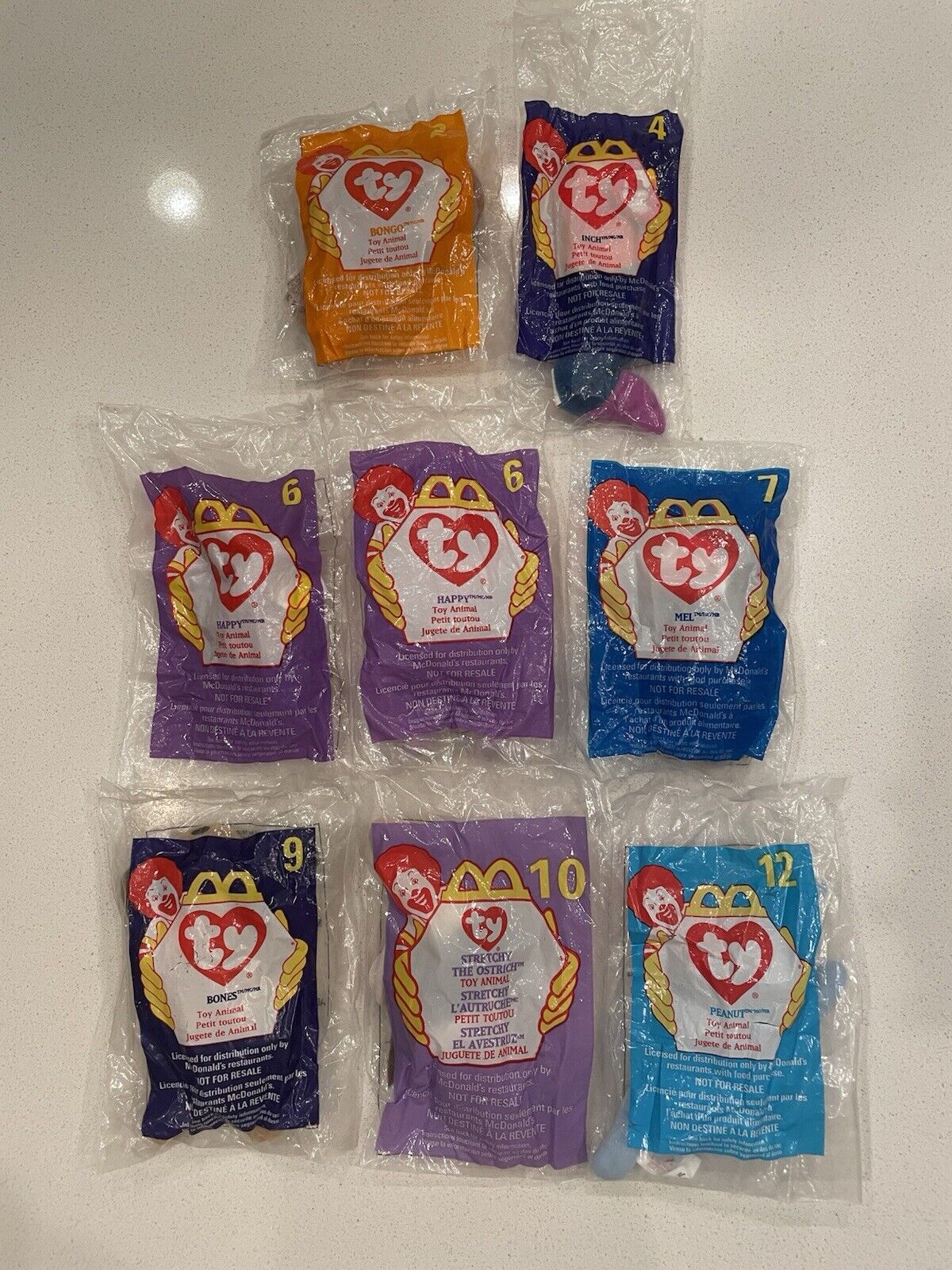 McDonald's 90's Ty Beanie Babies Sealed with Tags.