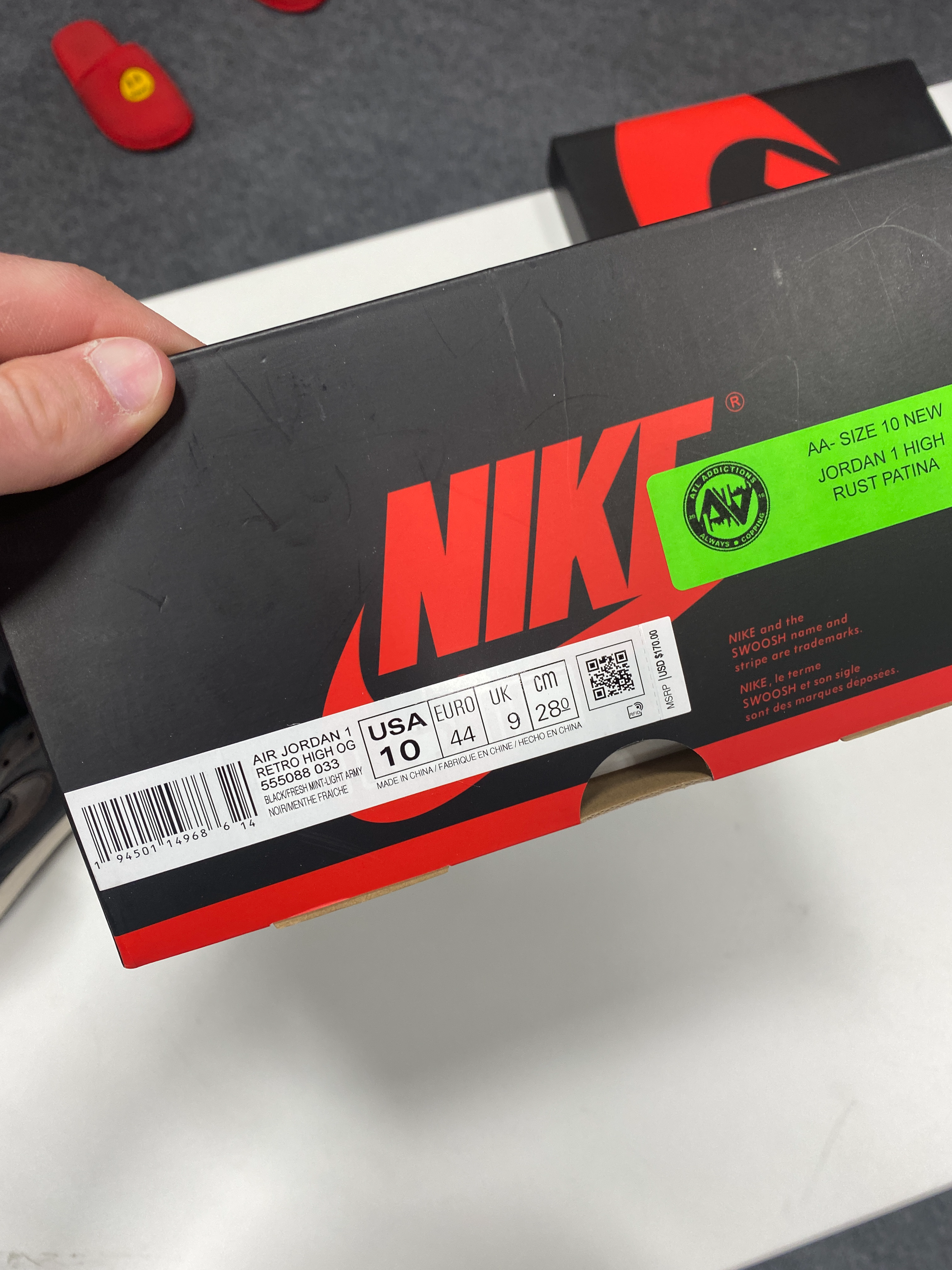 Jordan 1 High Petina Sz 10