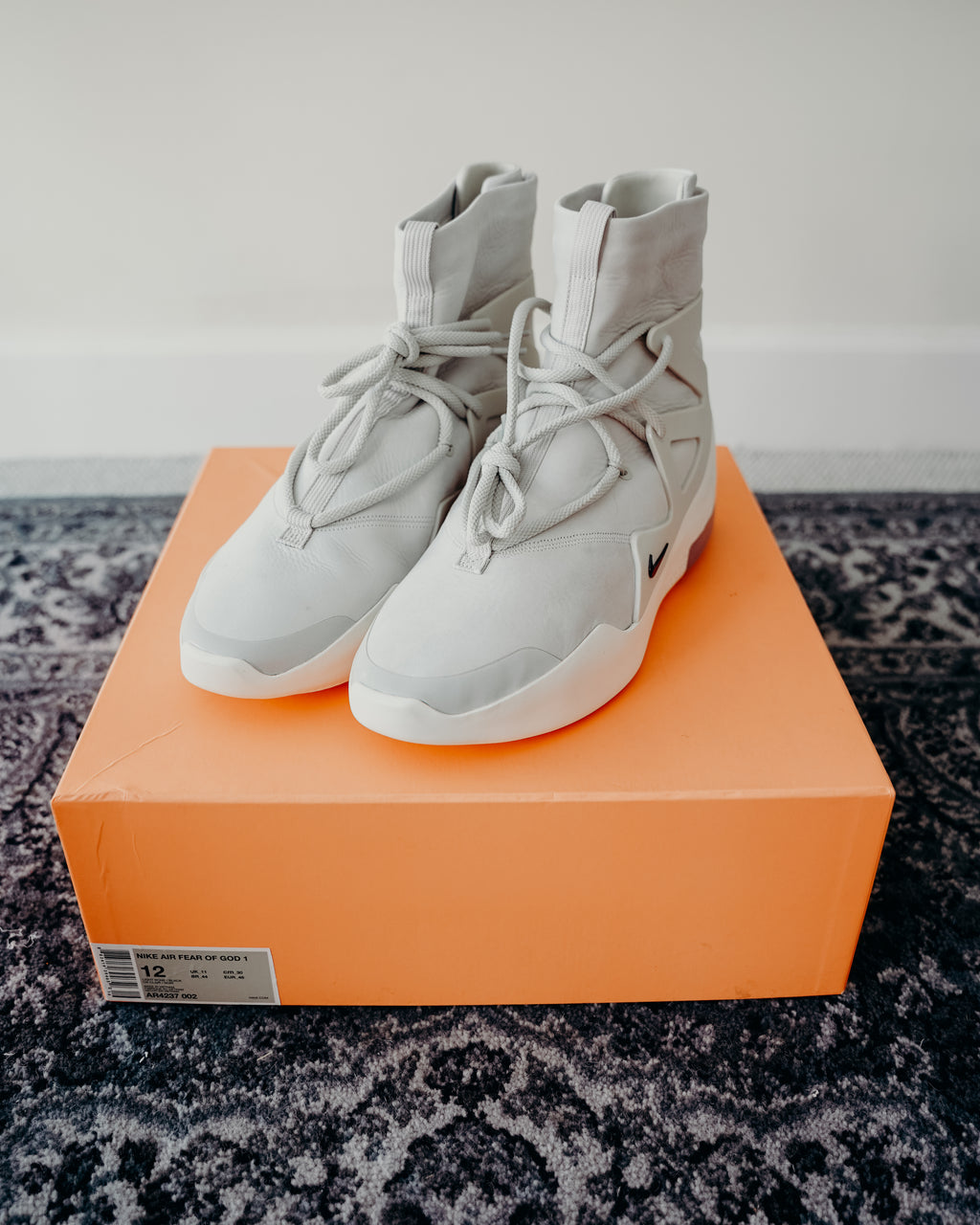 Nike Air Fear Of God 1 Sail Black Sz 12