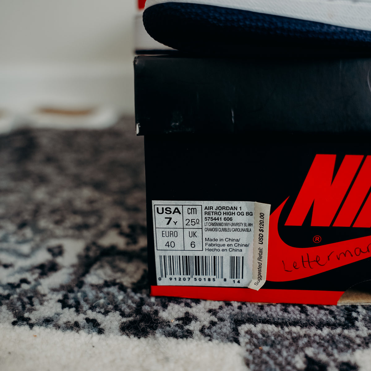 Jordan 1 "David Letterman" Sz 7Y