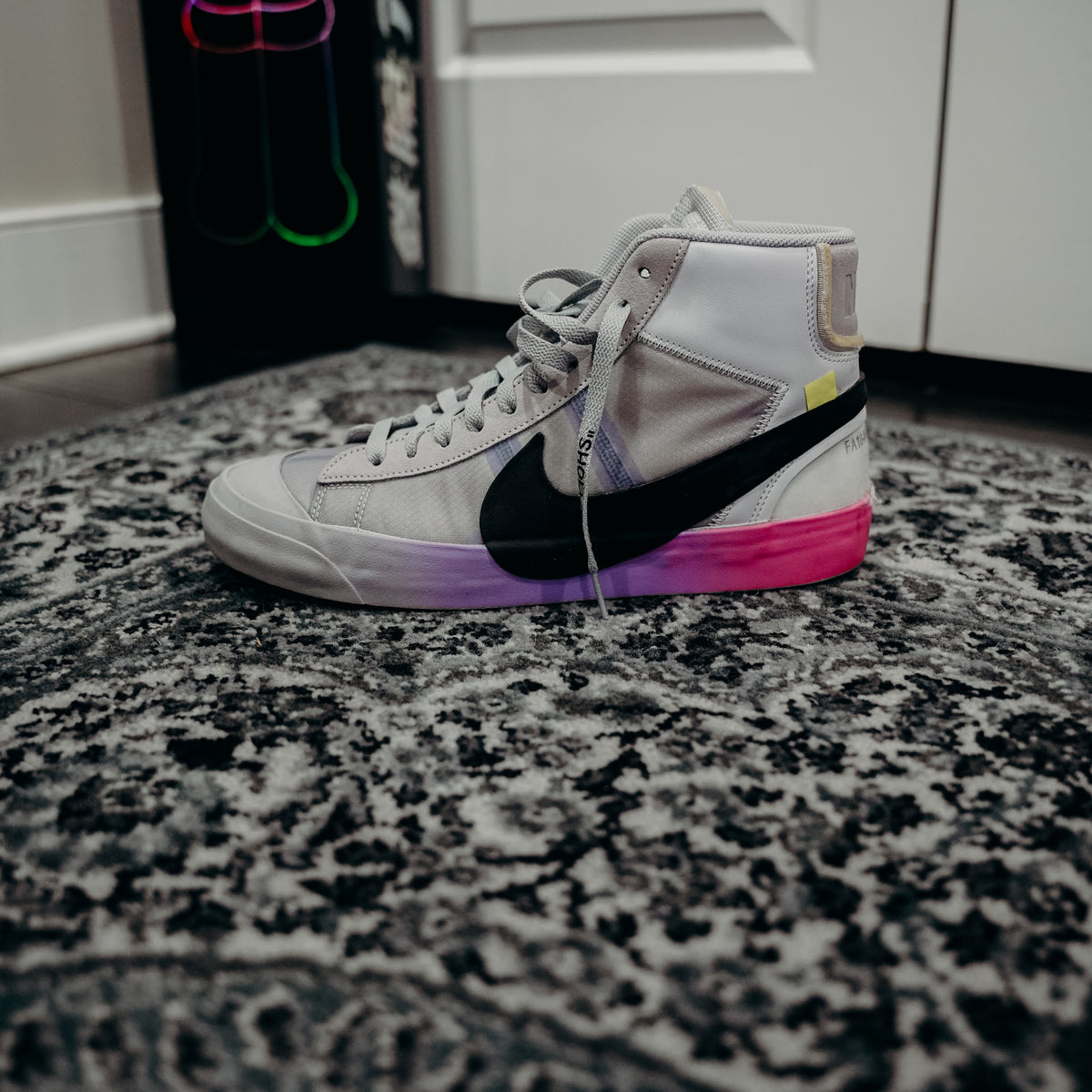 Nike Blazer Mid Off-White Wolf Grey Serena "Queen" Sz 10.5 (NO ZIP TIE)