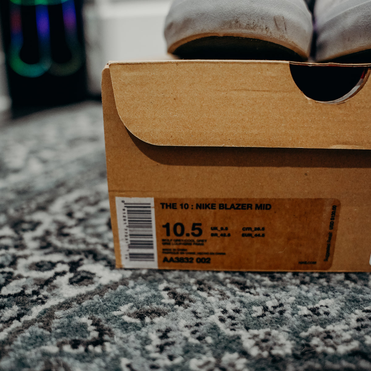 Nike Blazer Mid Off-White Wolf Grey Serena "Queen" Sz 10.5 (NO ZIP TIE)