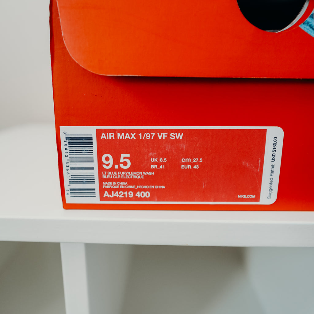 Nike Air Max 1/97 Sean Wotherspoon Sz 9.5