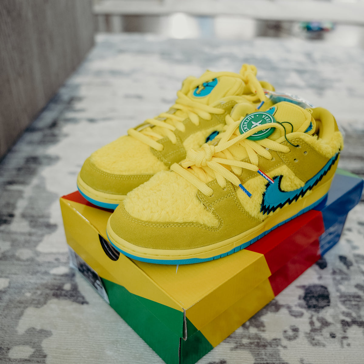 Nike SB Dunk Low Grateful Dead Bears Opti Yellow Sz 11
