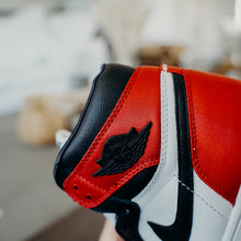 Load image into Gallery viewer, Jordan 1 Retro High Satin Black Toe (W) 10 MENS 8.5
