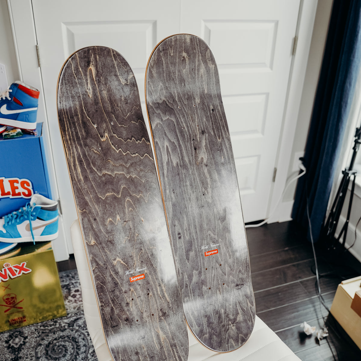 Supreme Chicken Dinner Skate Decks (Black and White)