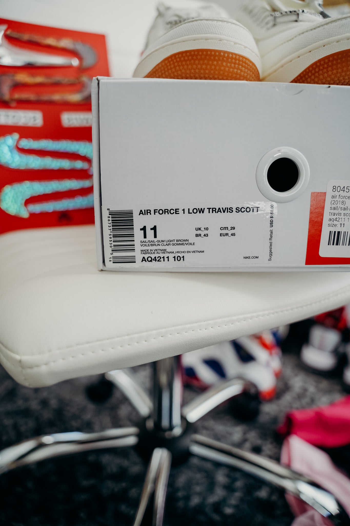 Nike Air Force 1 Low Travis Scott Sail Sz 11
