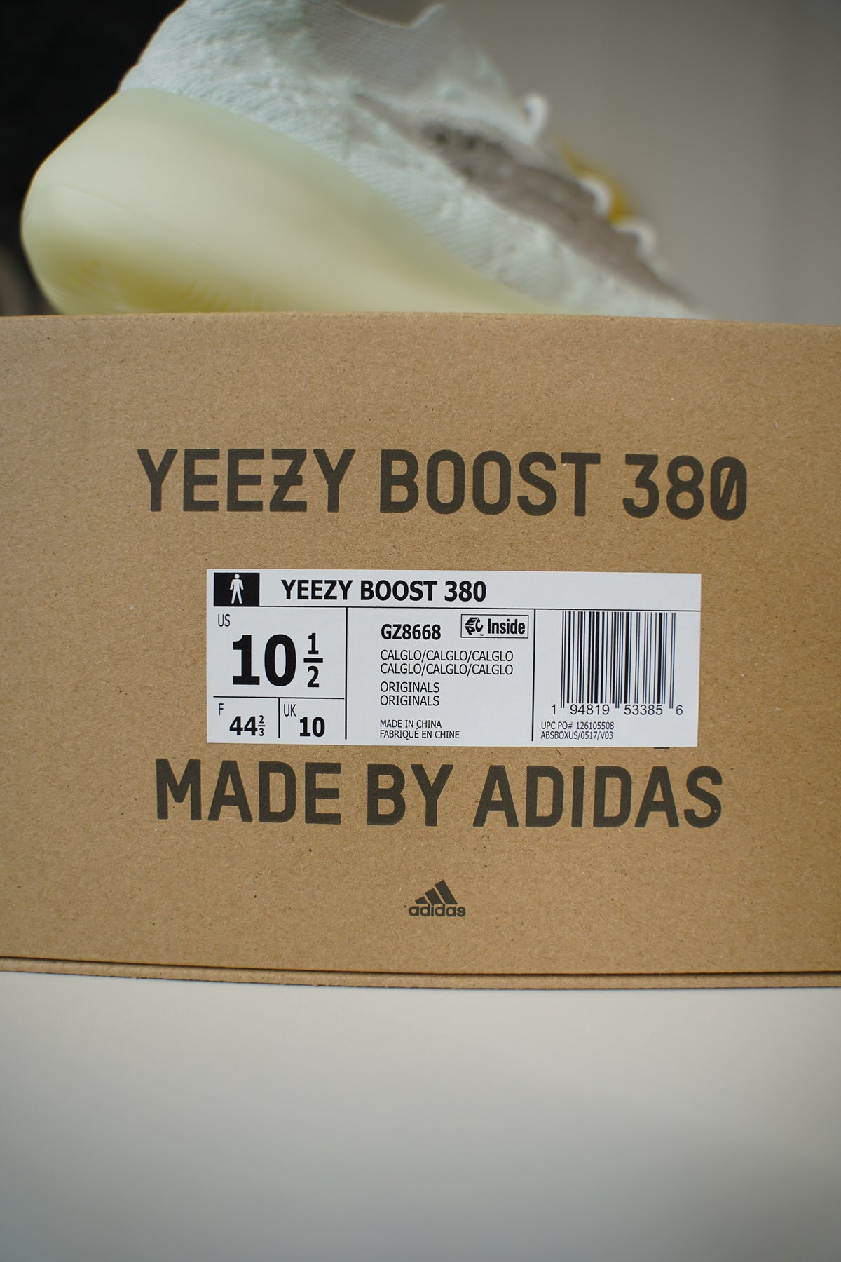 adidas Yeezy Boost 380 Calcite Glow Sz 10.5