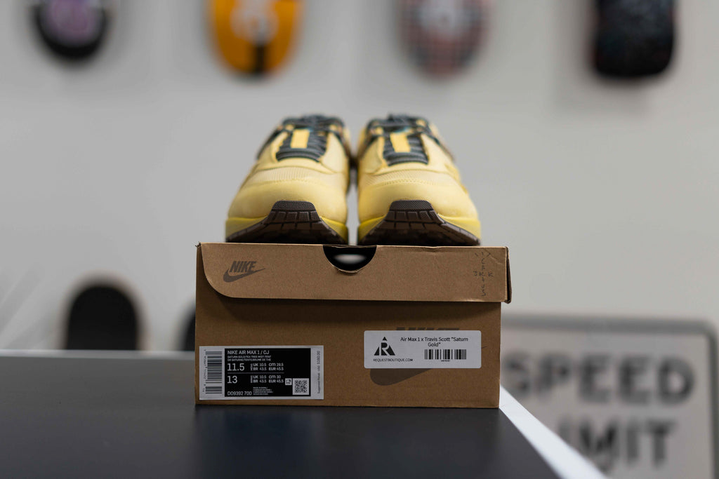Nike Air Max 1 Travis Scott Cactus Jack Saturn Gold Sz 11.5
