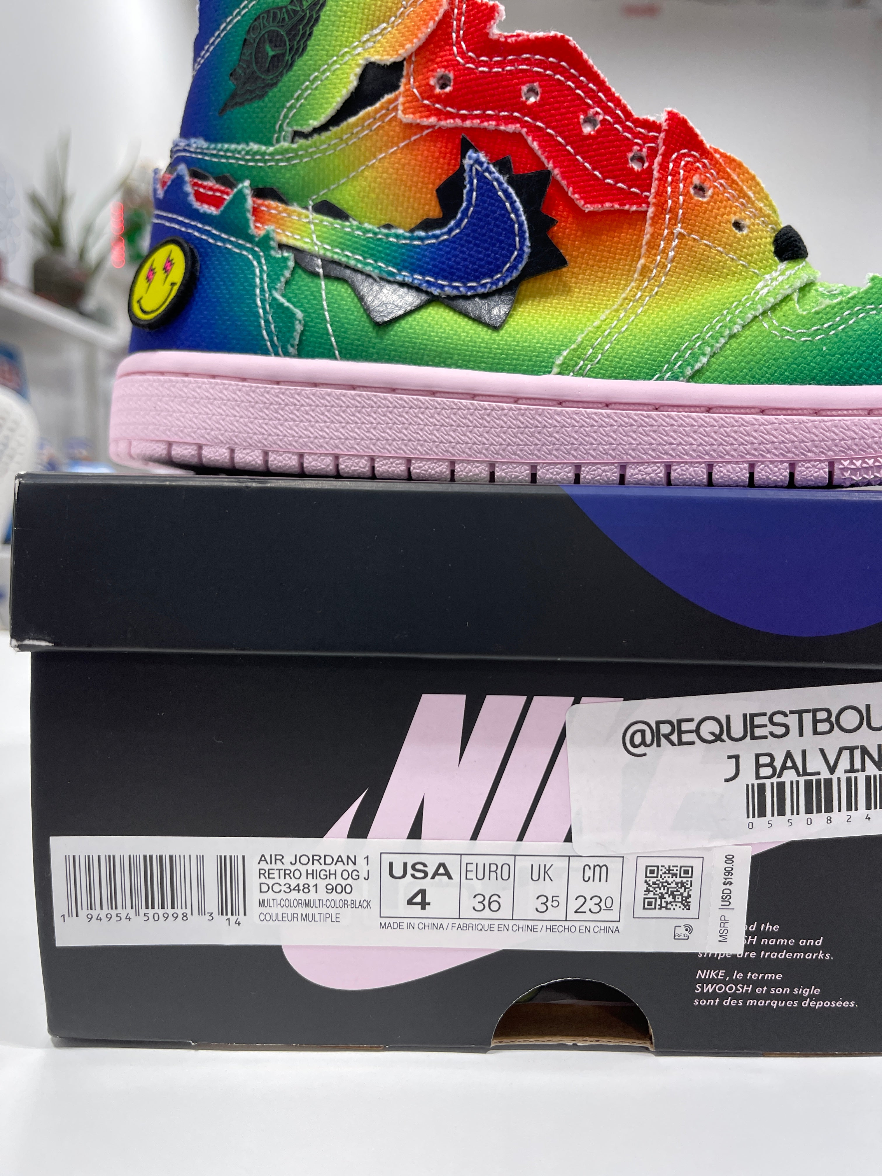 Jordan 1 J Balvin Sz 4