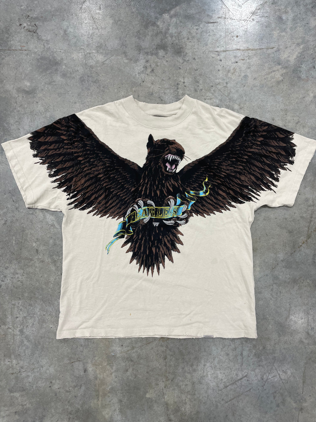Represent Fearless Tee Cream Sz XL