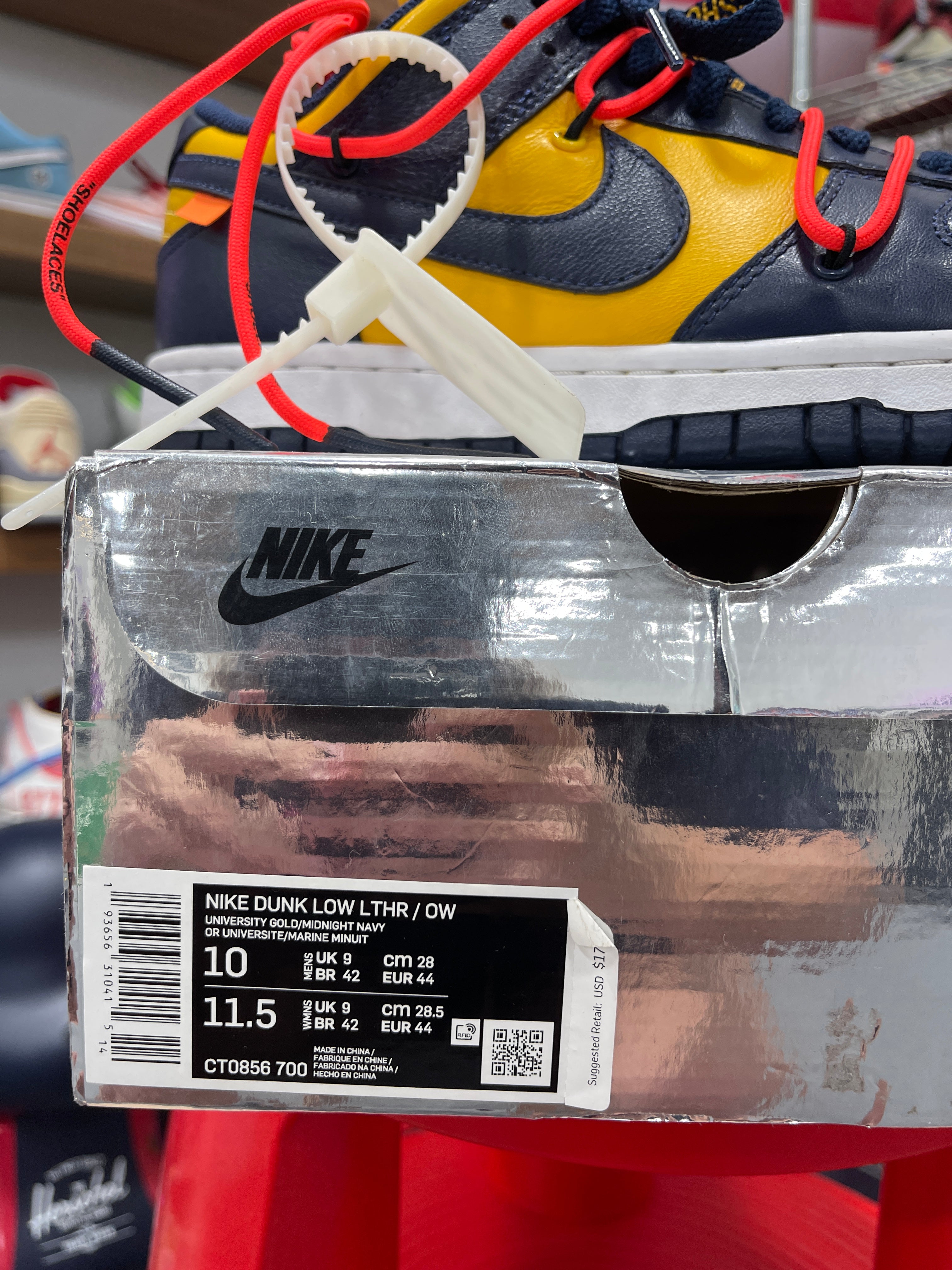 Off-White Dunk Michigan Sz 10