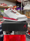 Jordan 3 Cardinal Red Sz 7y