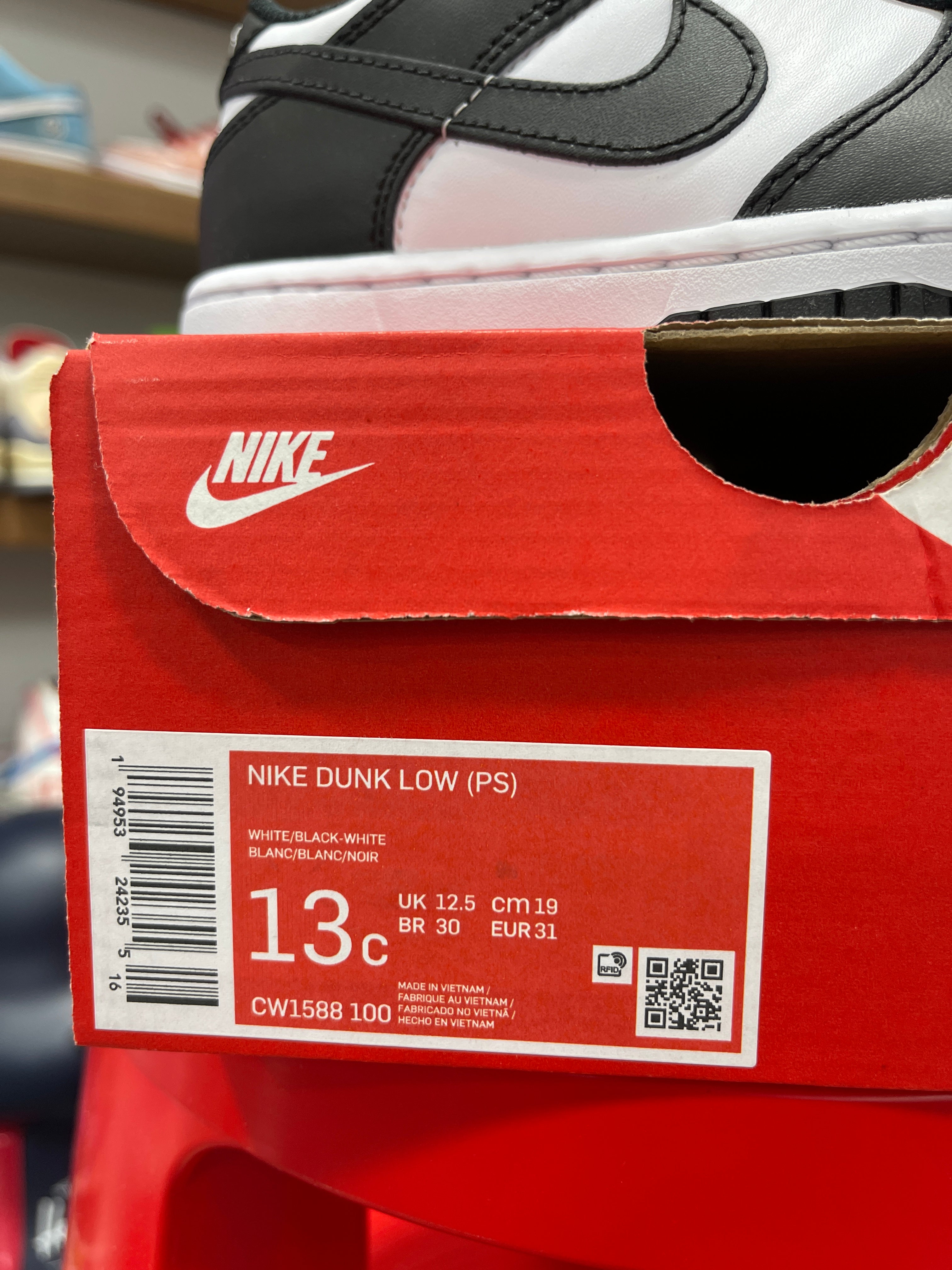 Nike Dunk Low Panda Sz 13c