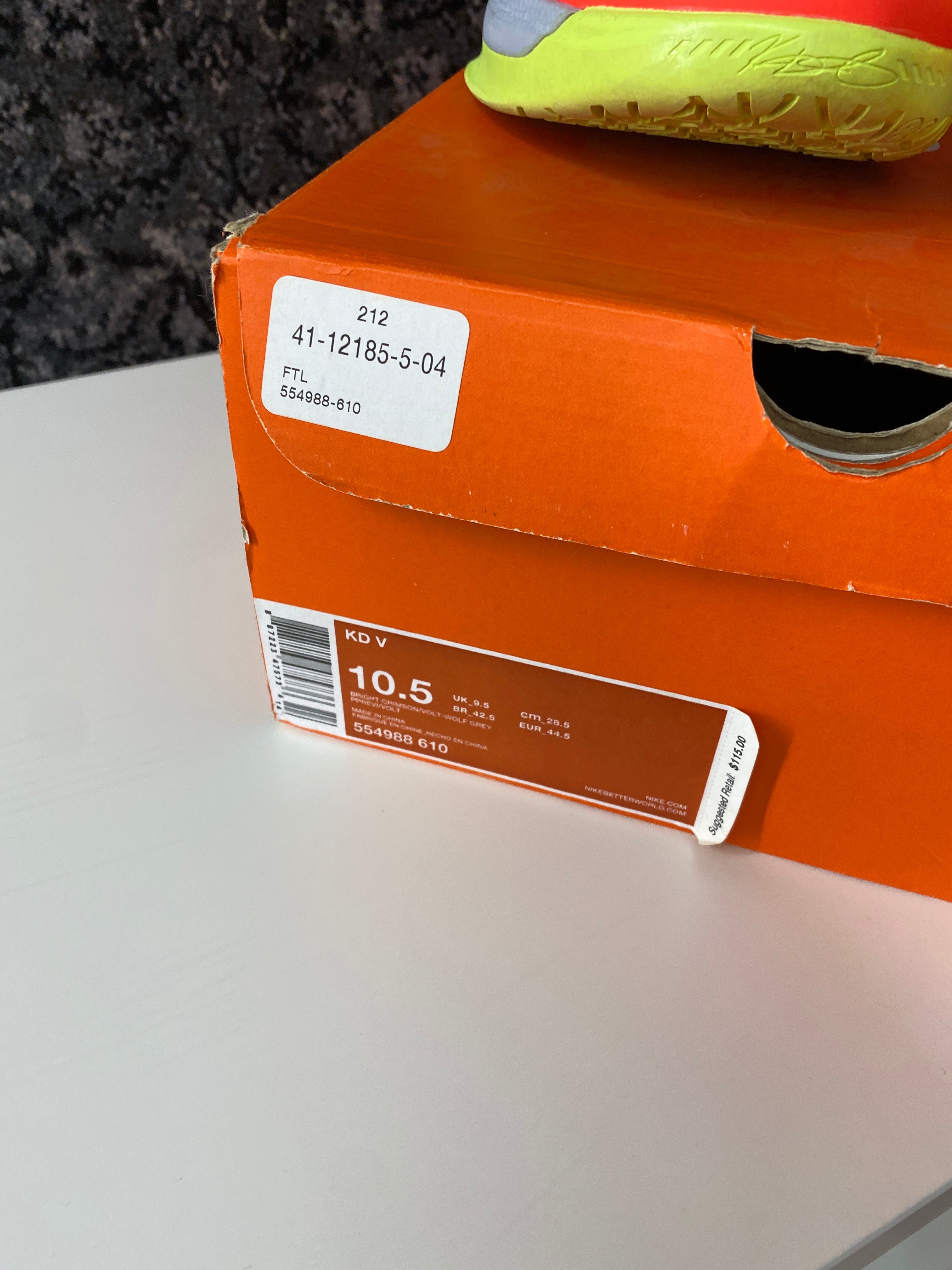 Nike KD 5 DMV Sz 10.5