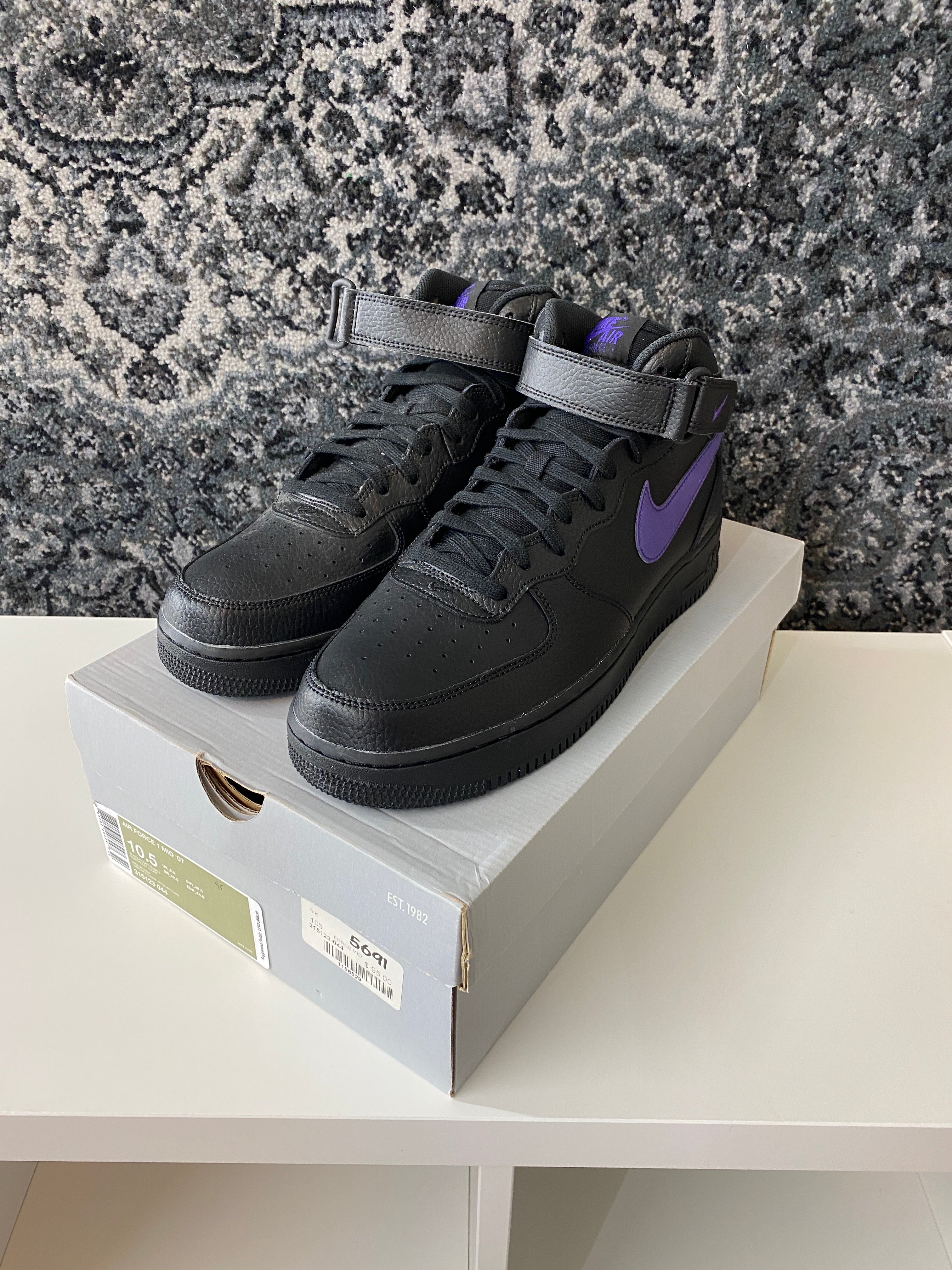 Air Force 1 Mid '07 Purple/Black Sz 10.5