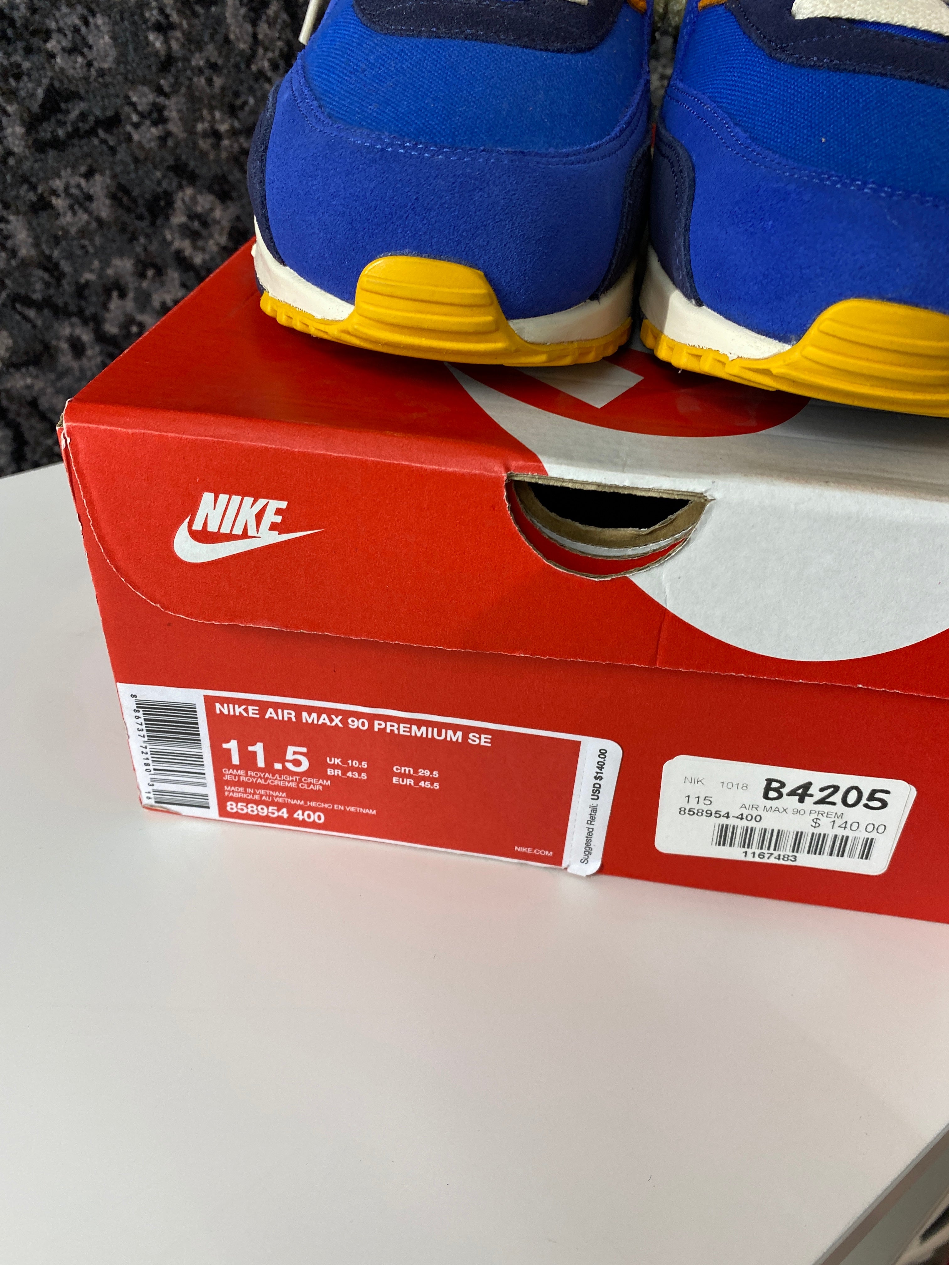 Nike Air Max 90 Game Royal Sz 11.5