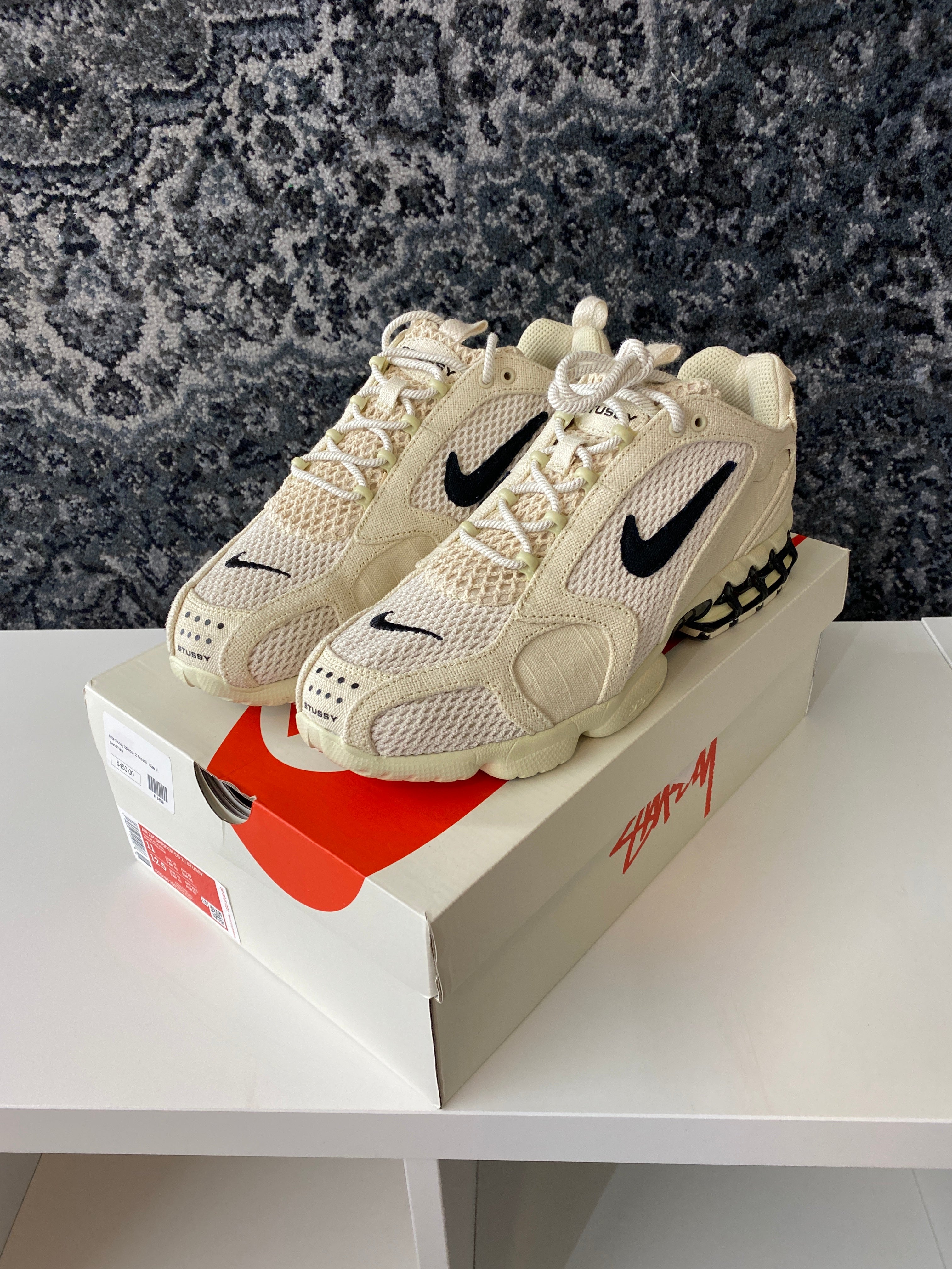 Nike  Spiridon Cage 2 Stussy Fossil Sz 11
