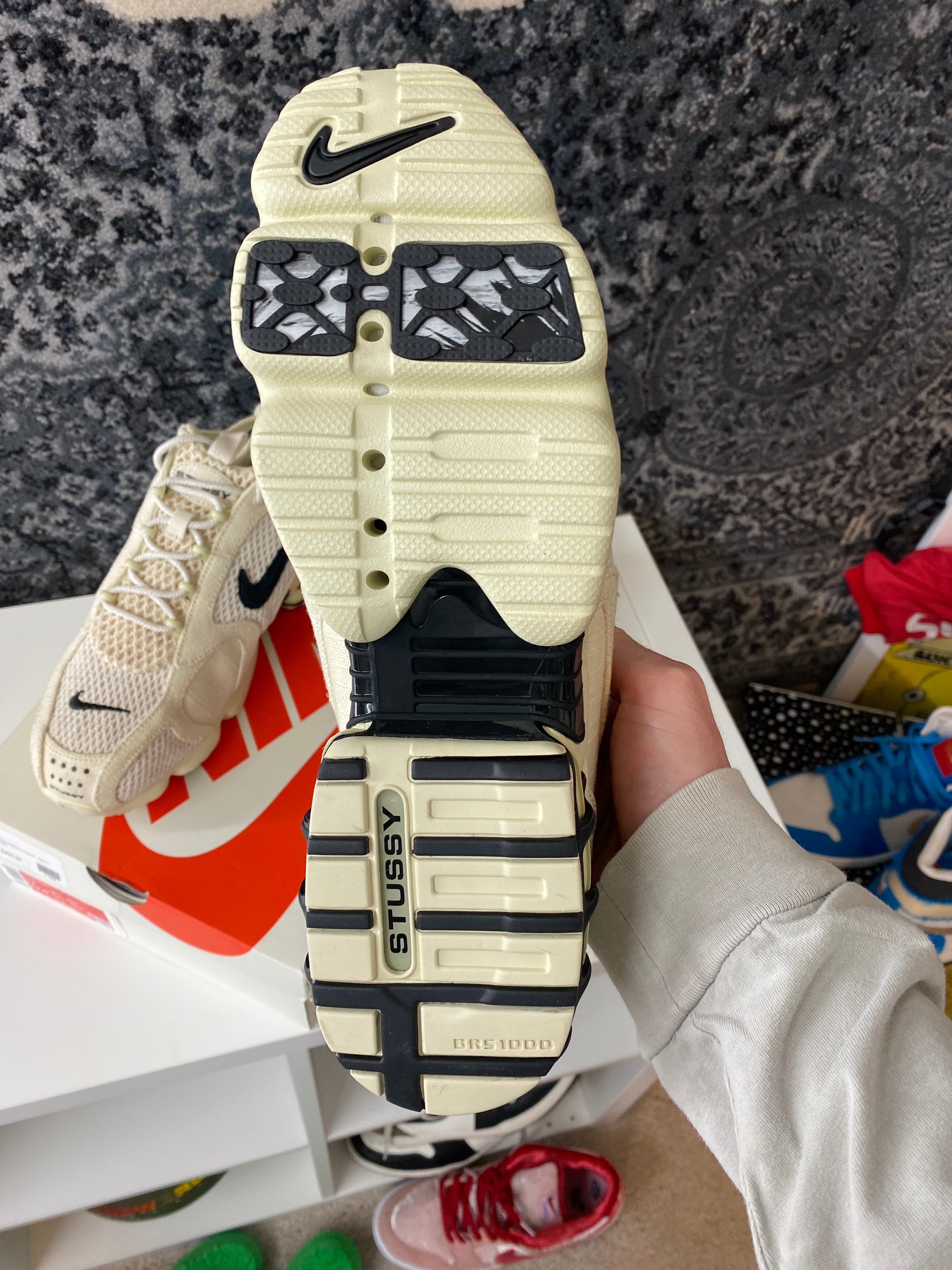 Nike  Spiridon Cage 2 Stussy Fossil Sz 11