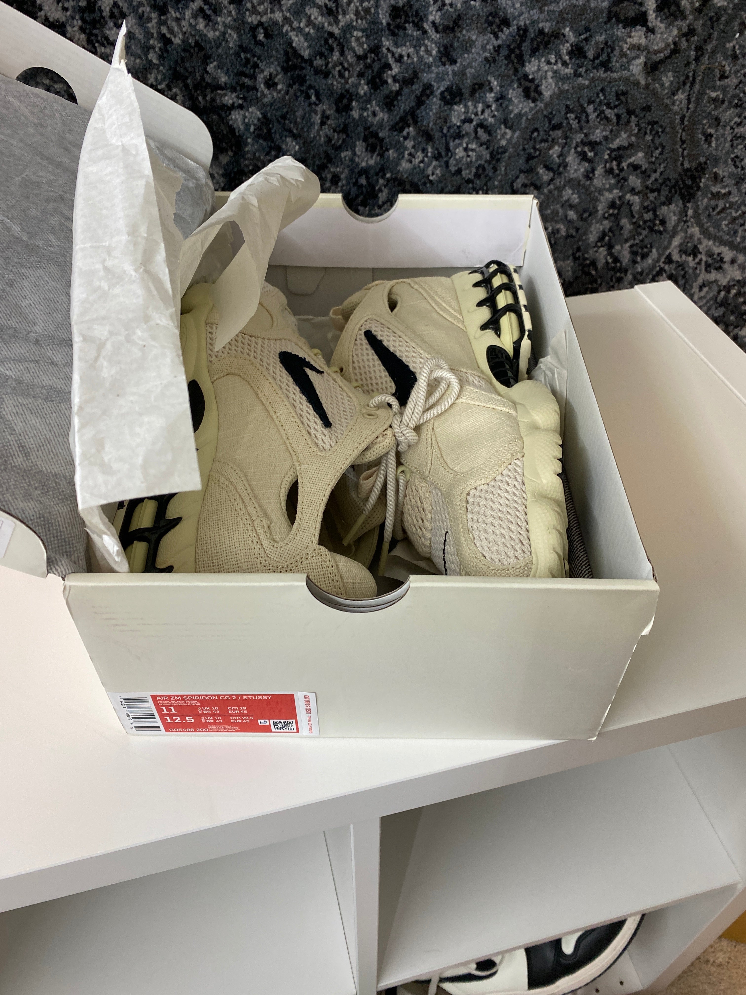 Nike  Spiridon Cage 2 Stussy Fossil Sz 11