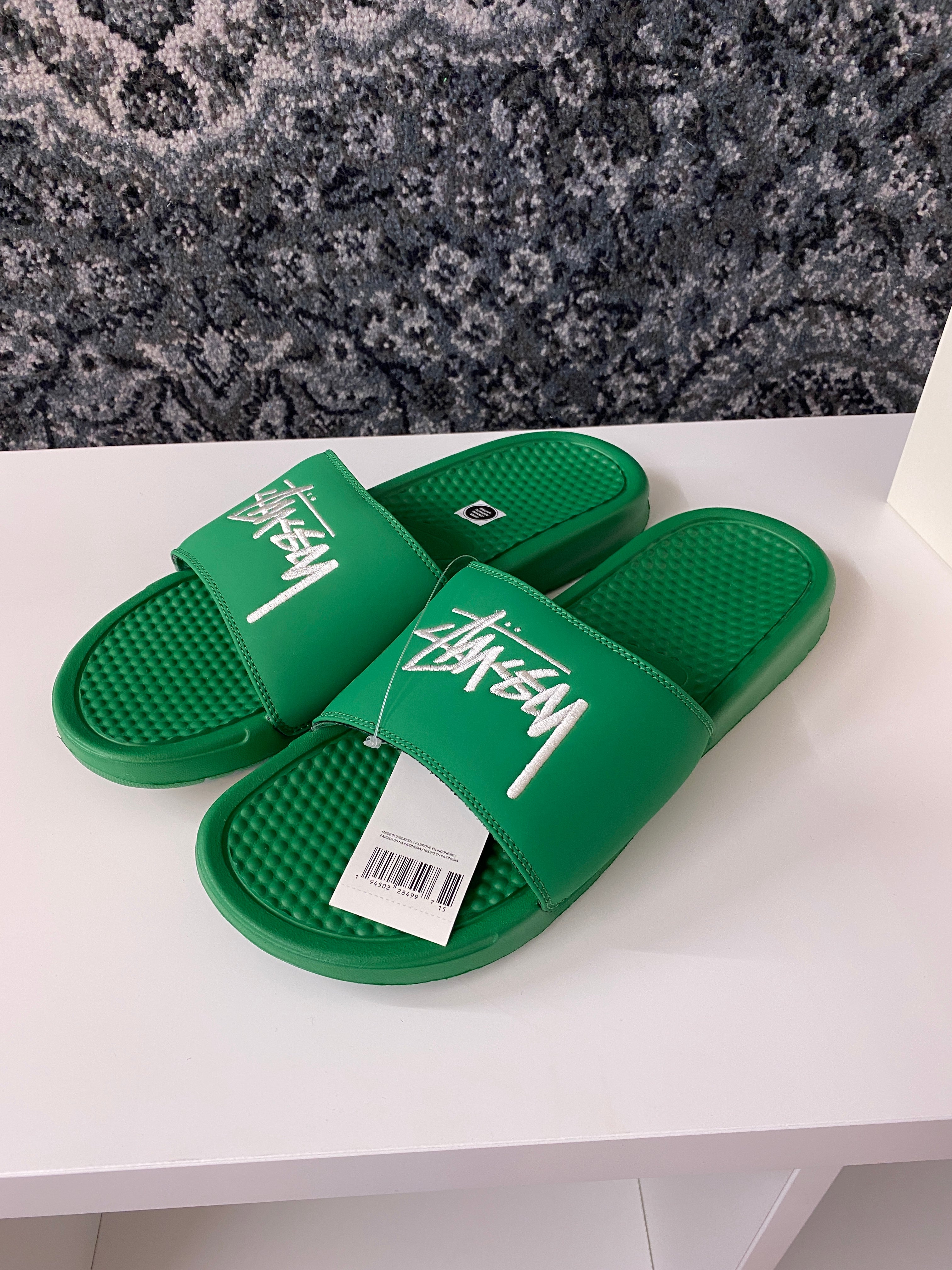 Nike Benassi Stussy Green Sz 11