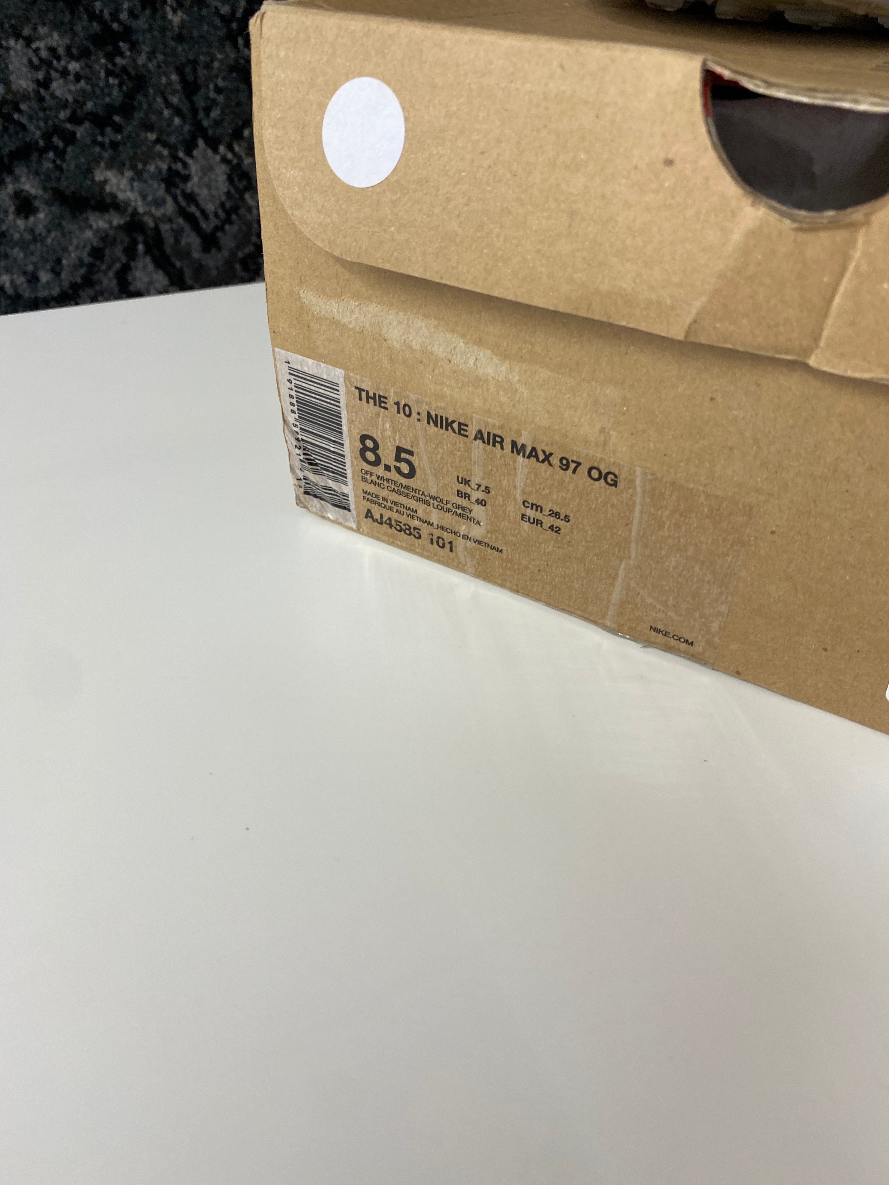 Nike Air Max 97 Off-White Menta Sz 8.5