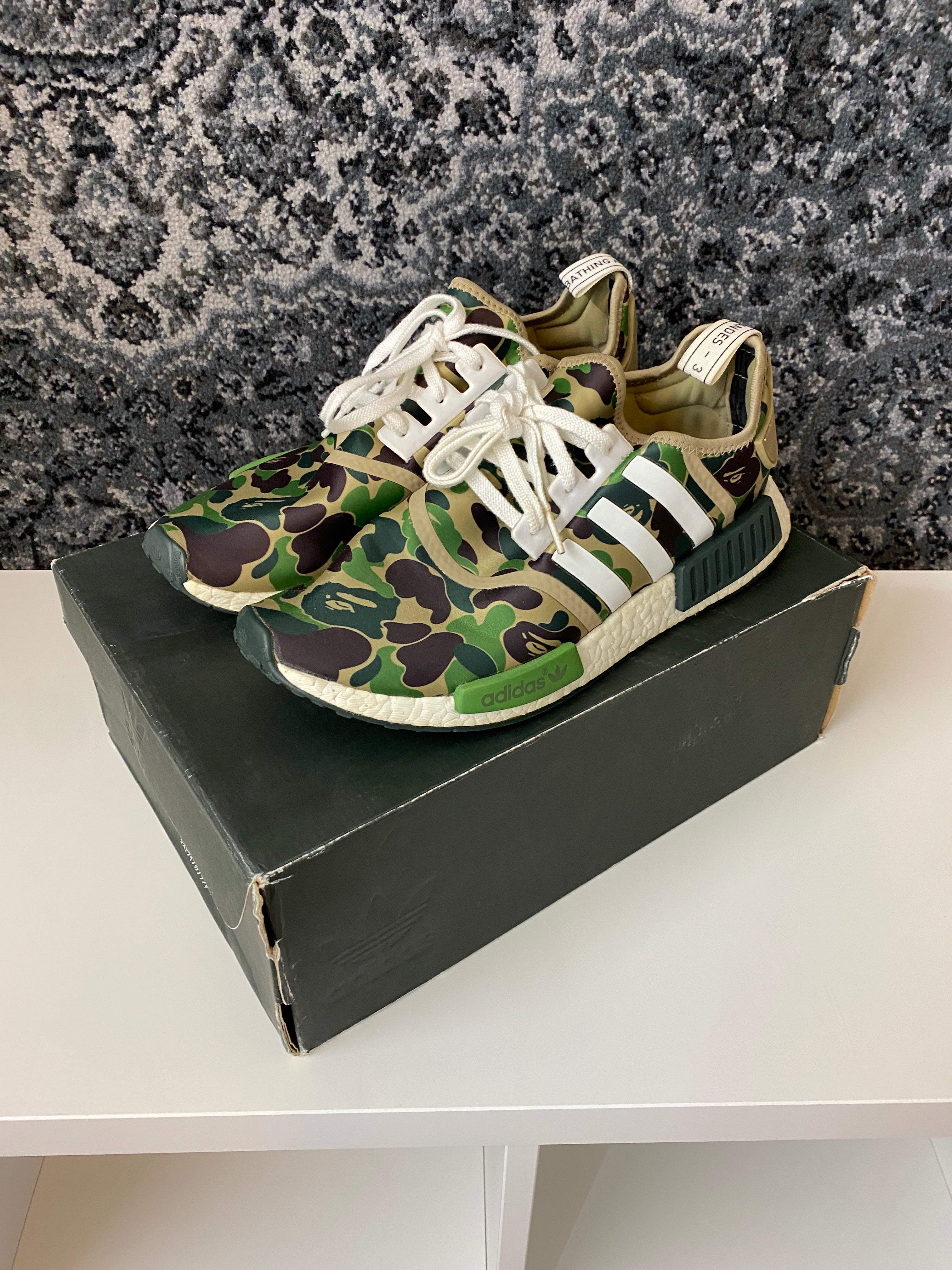 Adidas BAPE NMD Green Sz 12