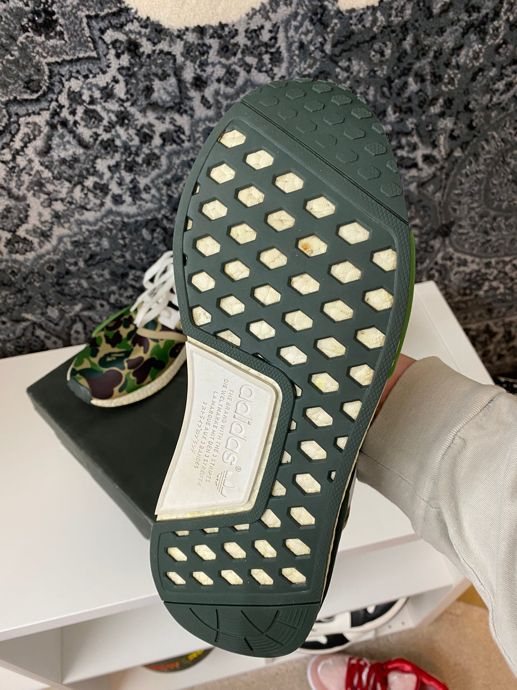 Adidas BAPE NMD Green Sz 12