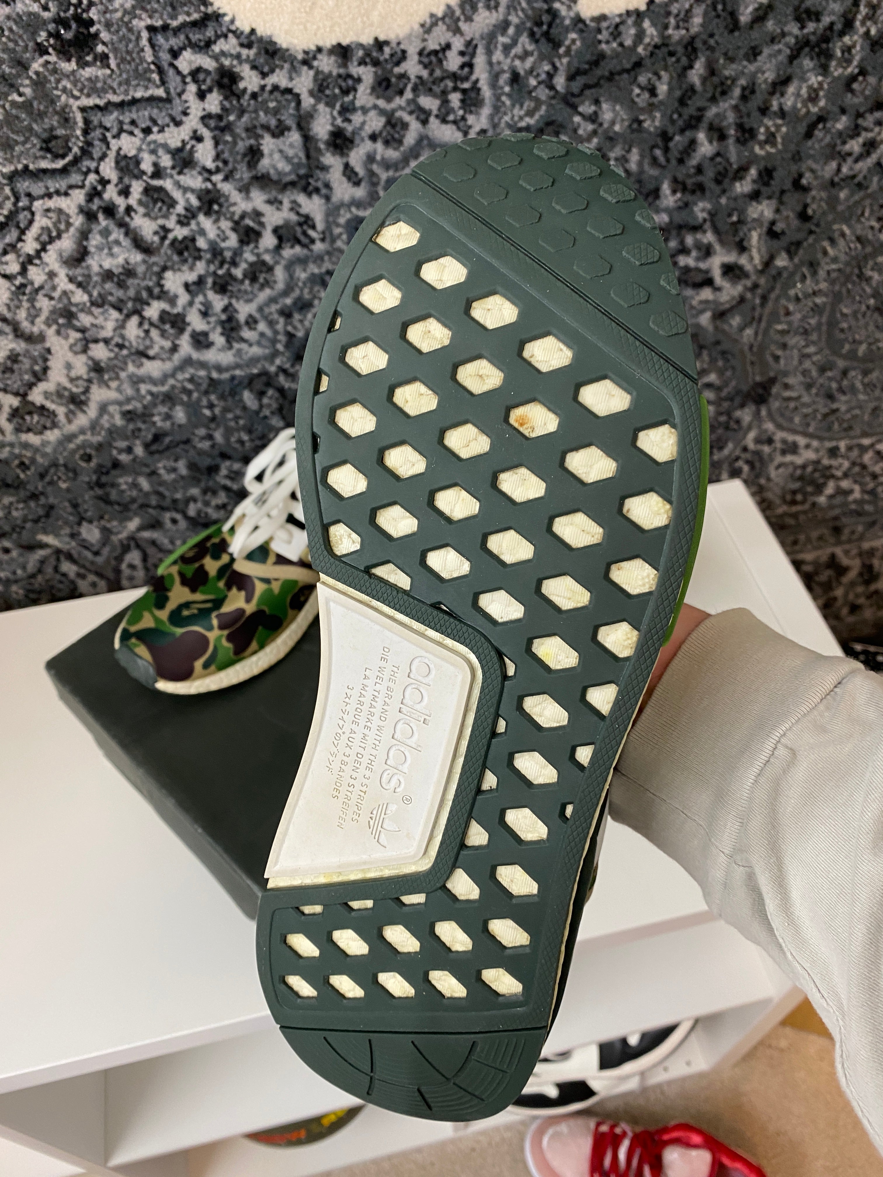 Adidas BAPE NMD Green Sz 12