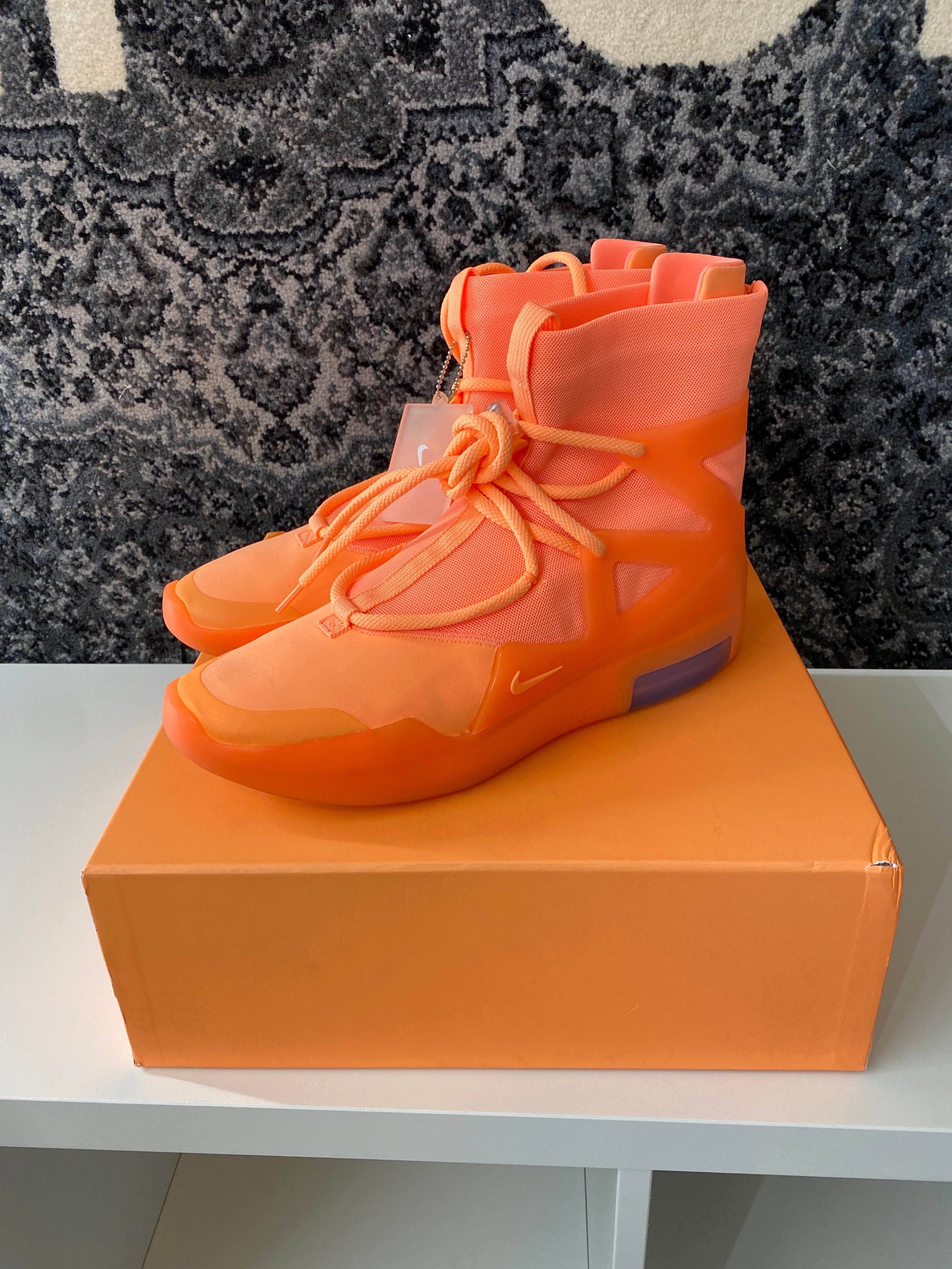 Nike Air Fear Of God 1 Orange Pulse Sz 10.5