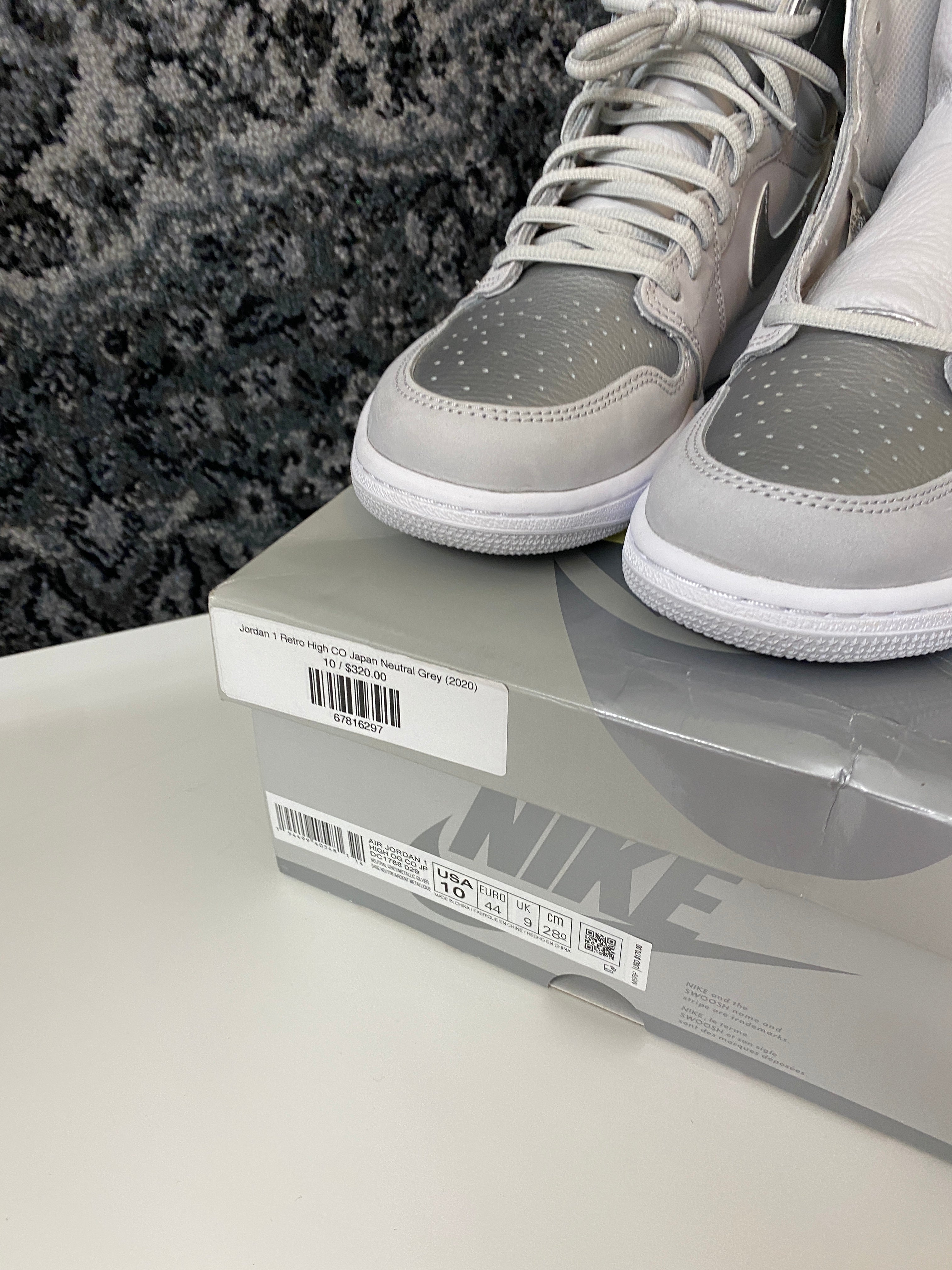 Jordan 1 Retro High CO Japan Neutral Grey (2020) Sz 10