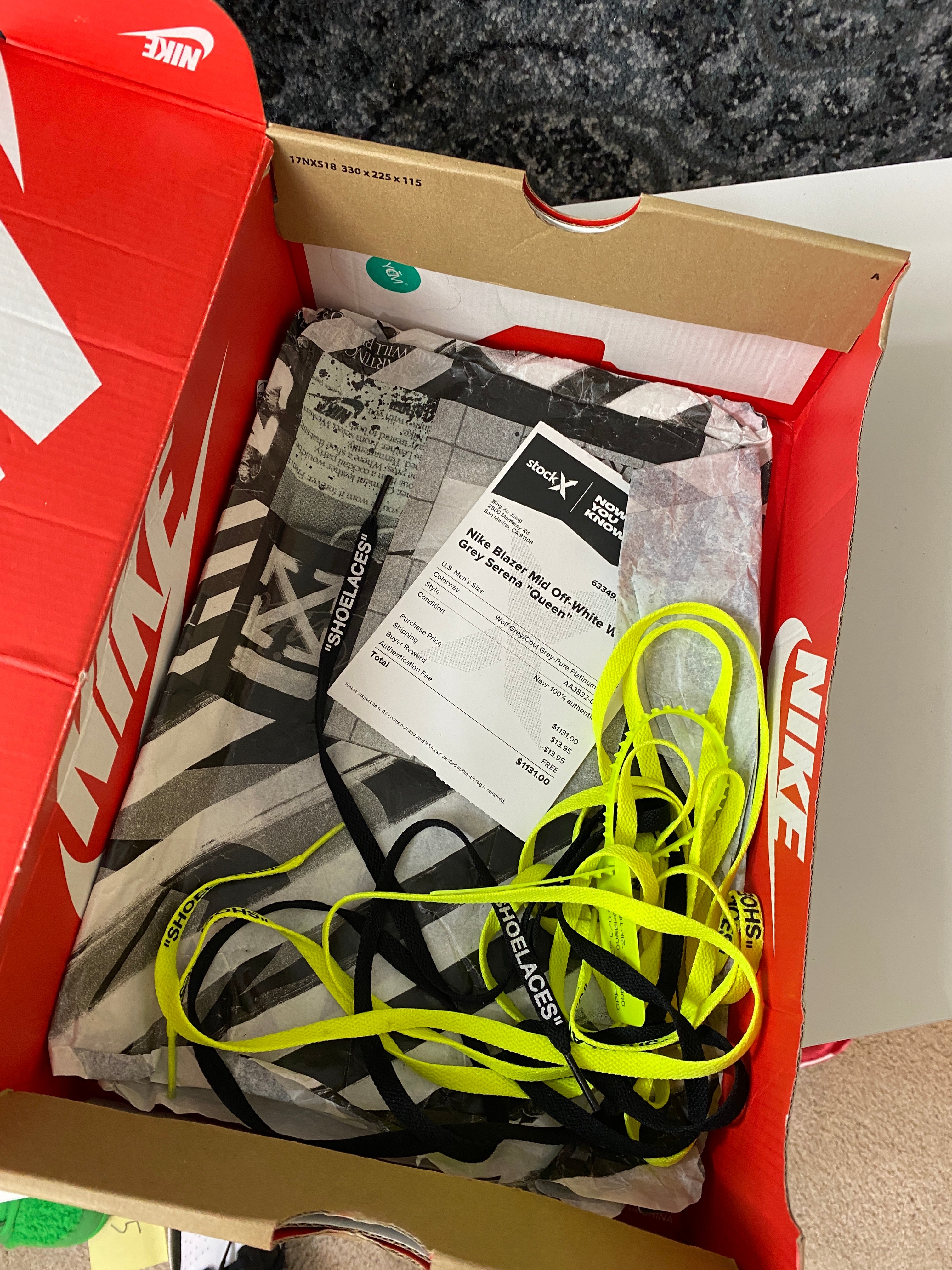 Nike Off-White Blazer Serena Williams Sz 9.5
