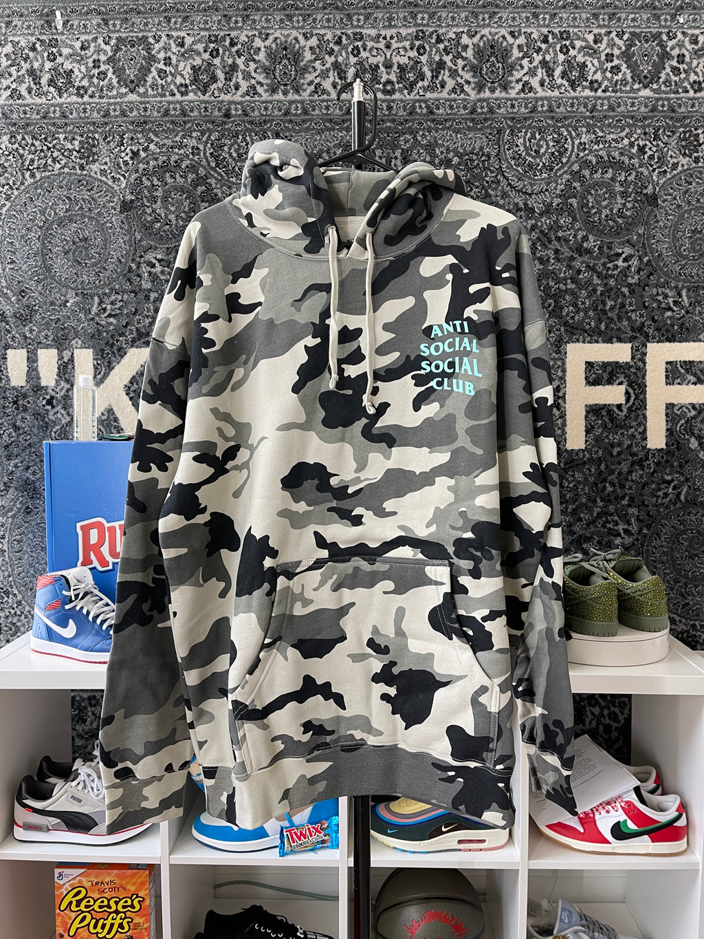 ASSC Camo/Tiffany Hoodie Sz XL