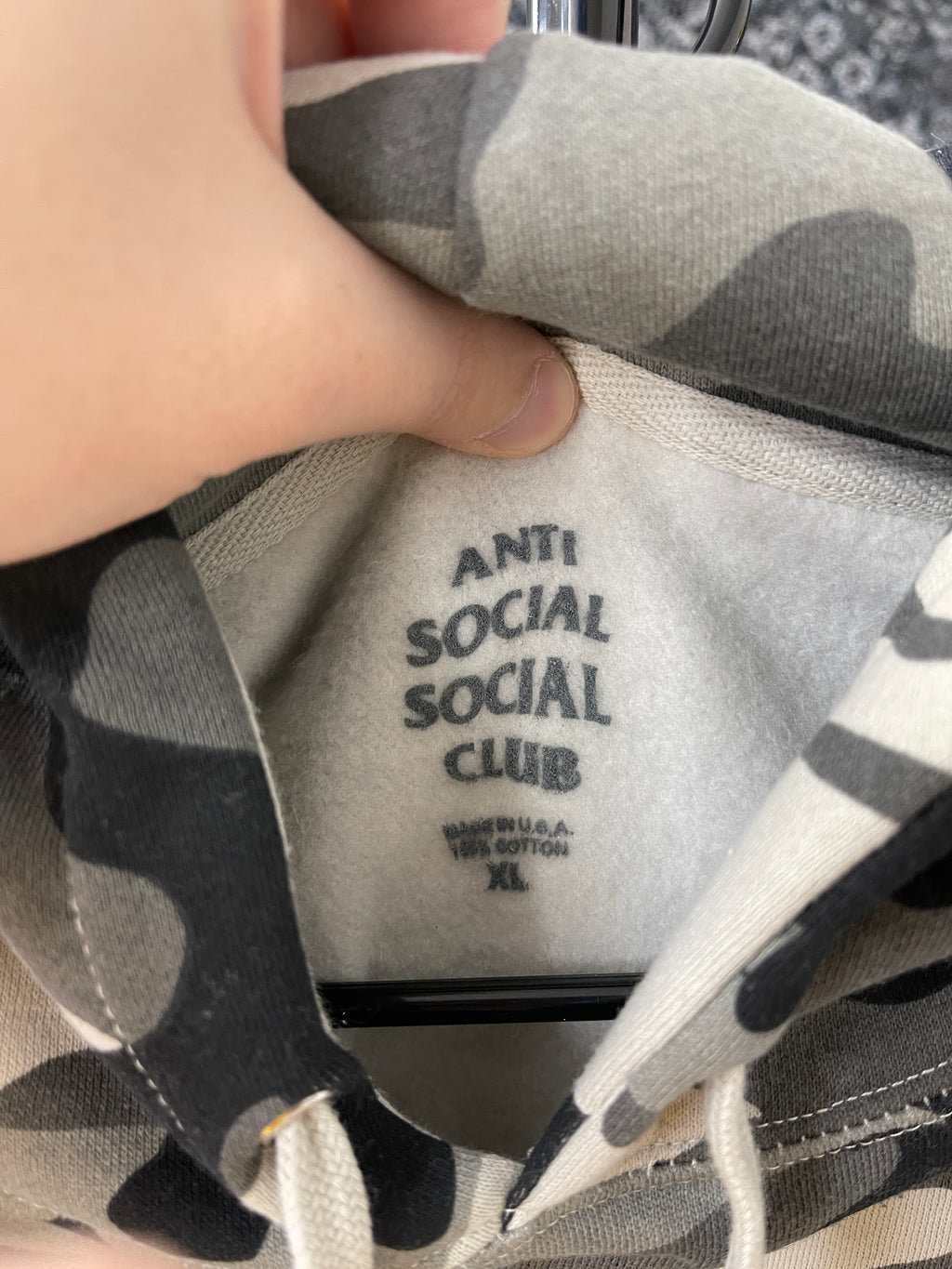 ASSC Camo/Tiffany Hoodie Sz XL