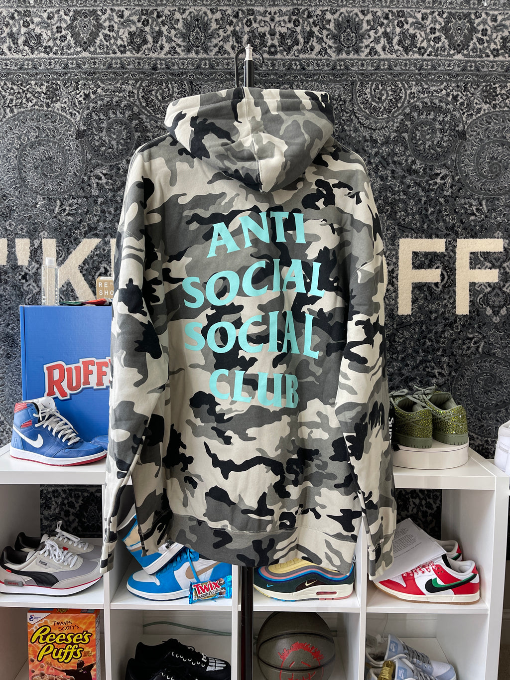 ASSC Camo/Tiffany Hoodie Sz XL