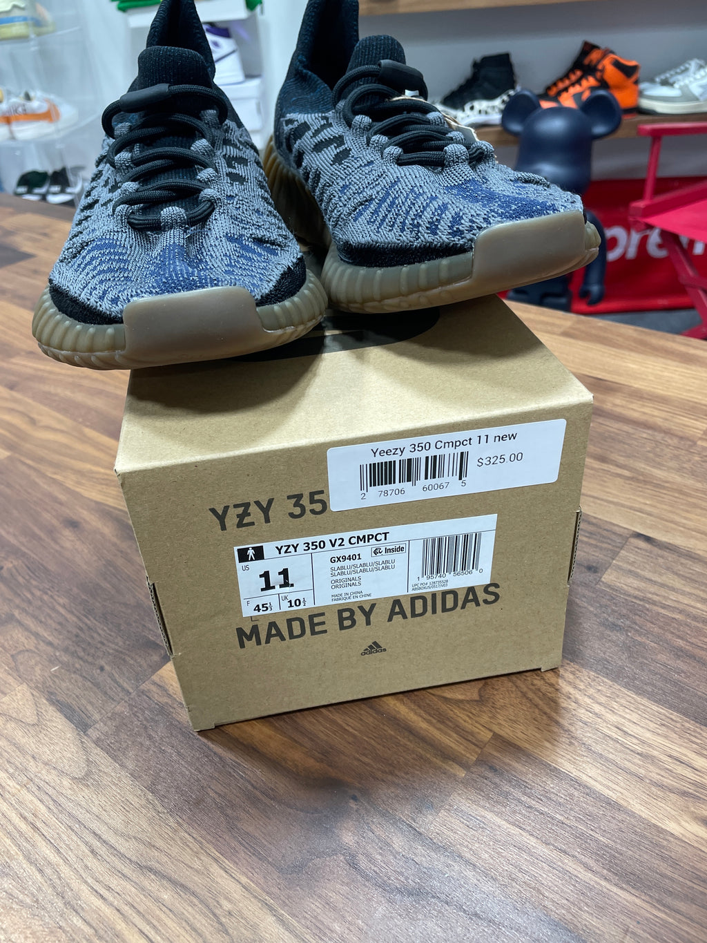 adidas Yeezy 350 V2 CMPCT Slate Blue Sz 11