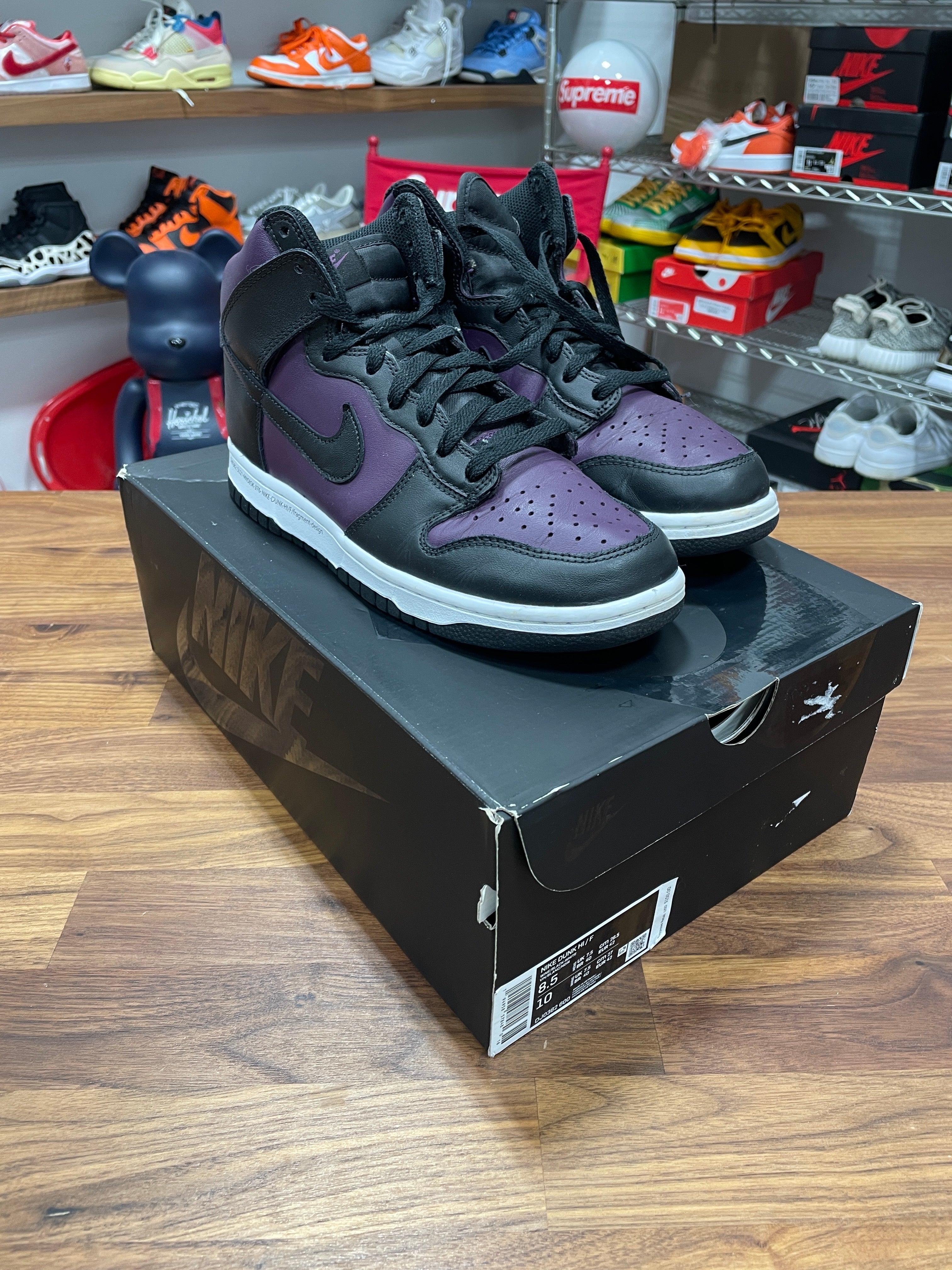 Nike Dunk High Fragment Sz 8.5 (VERY USED)