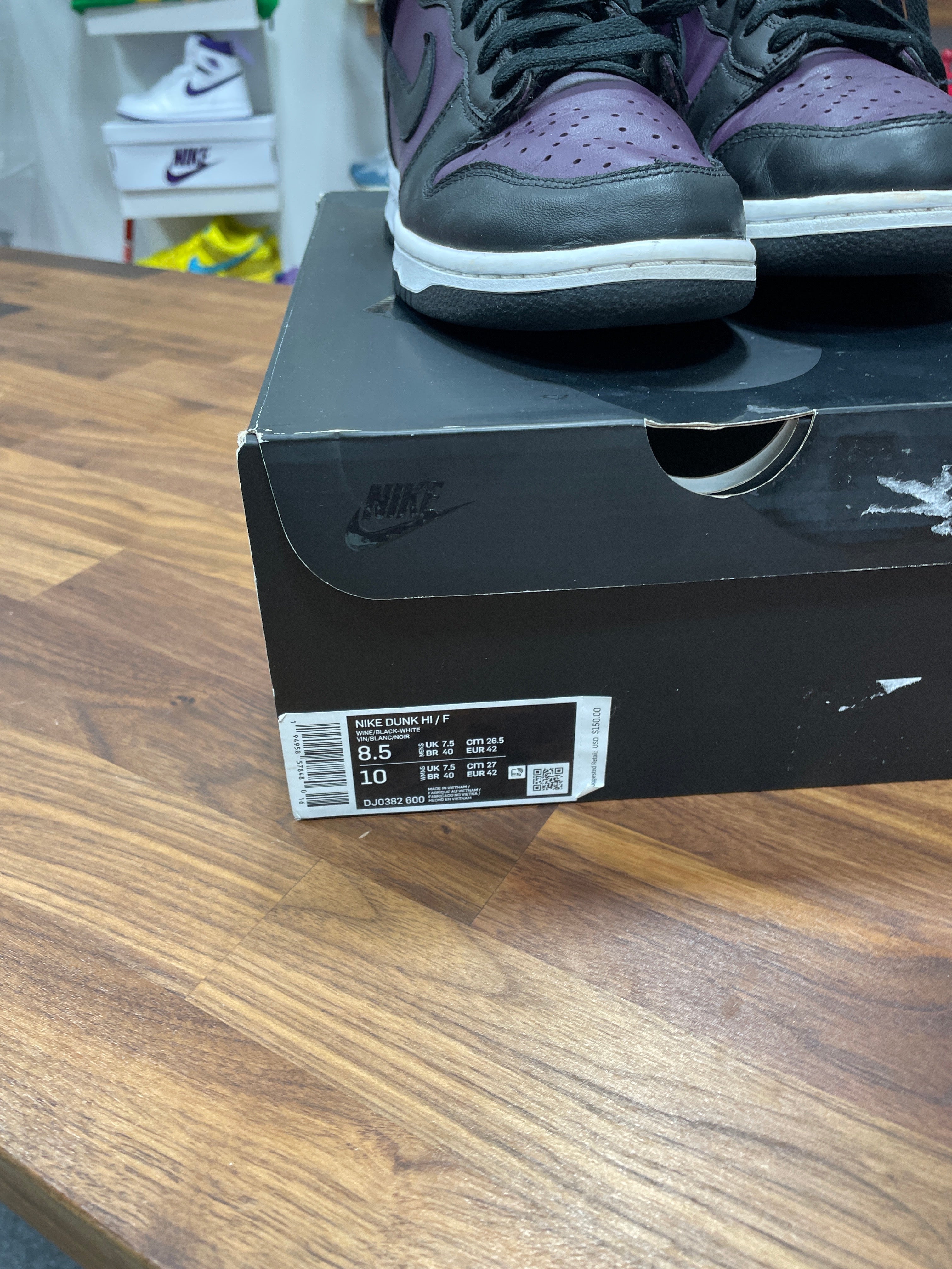 Nike Dunk High Fragment Sz 8.5 (VERY USED)